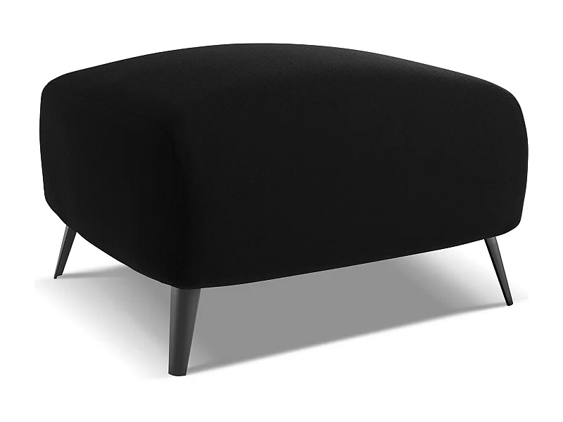 Pouf en velours - noir - MALIE
