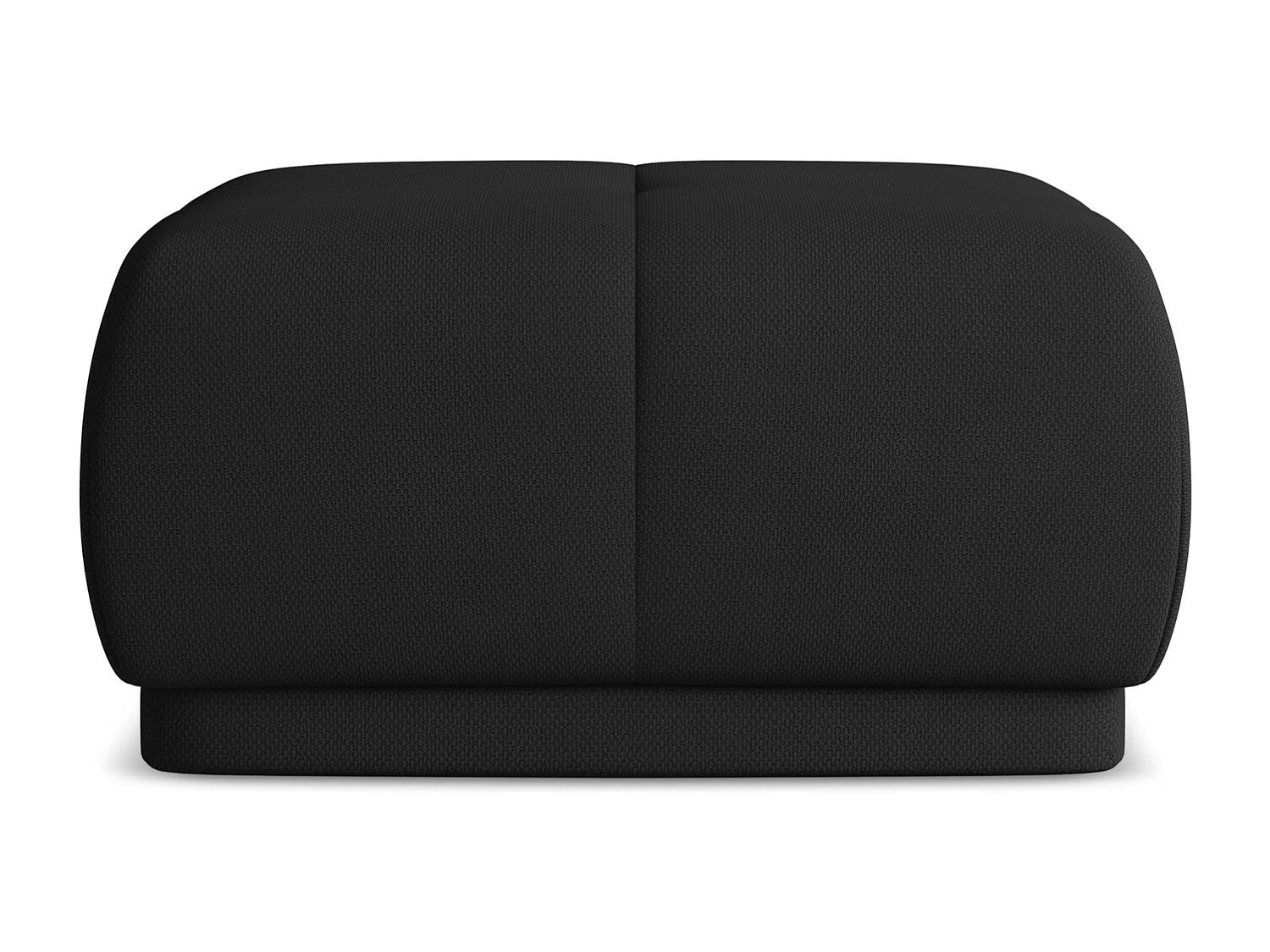 Puff em tecido chenille preto - HOKU