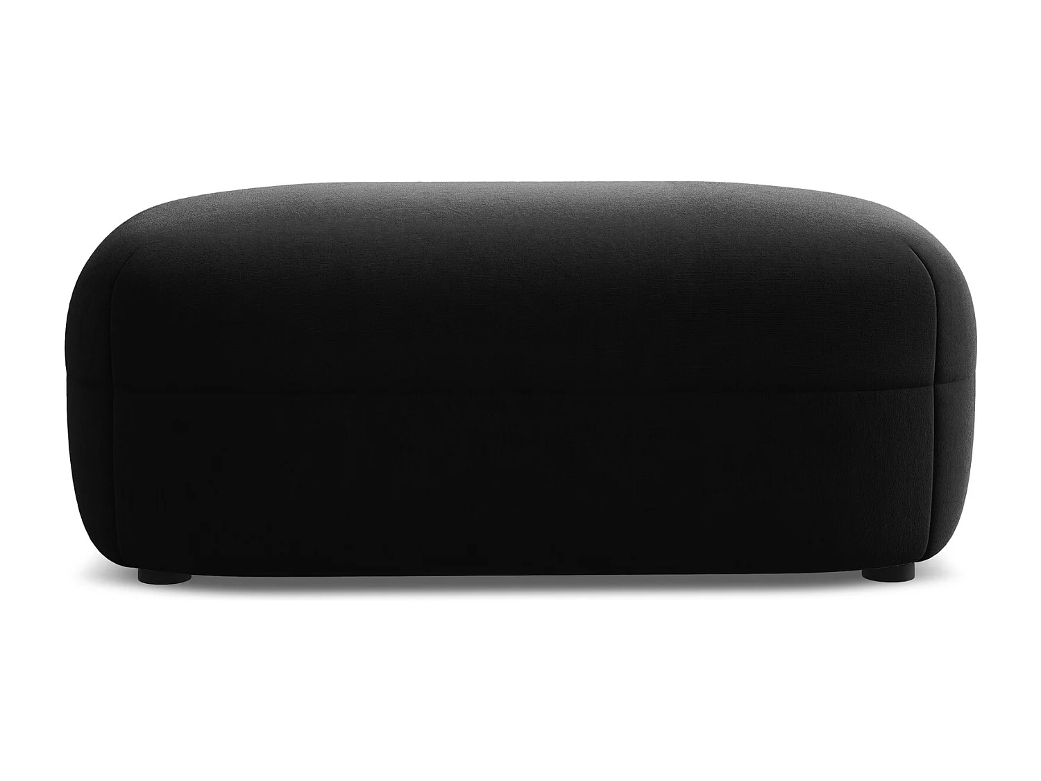 Pouf en velours - noir - MOANA