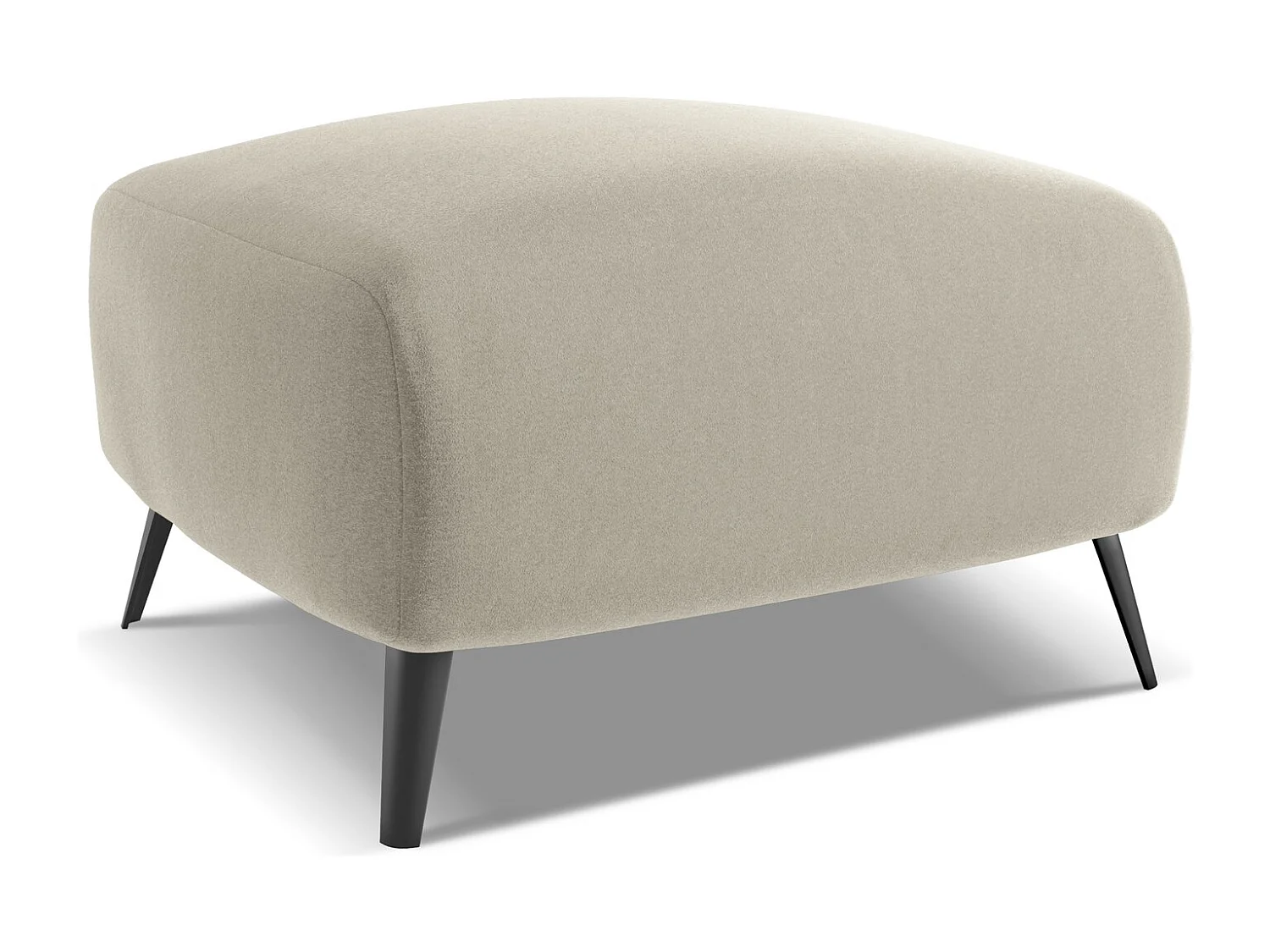 Pouf en velours - perle - MALIE