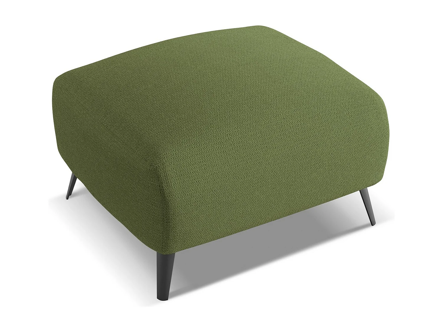 Pouf en tissu chenille - bouteille verte - MALIE