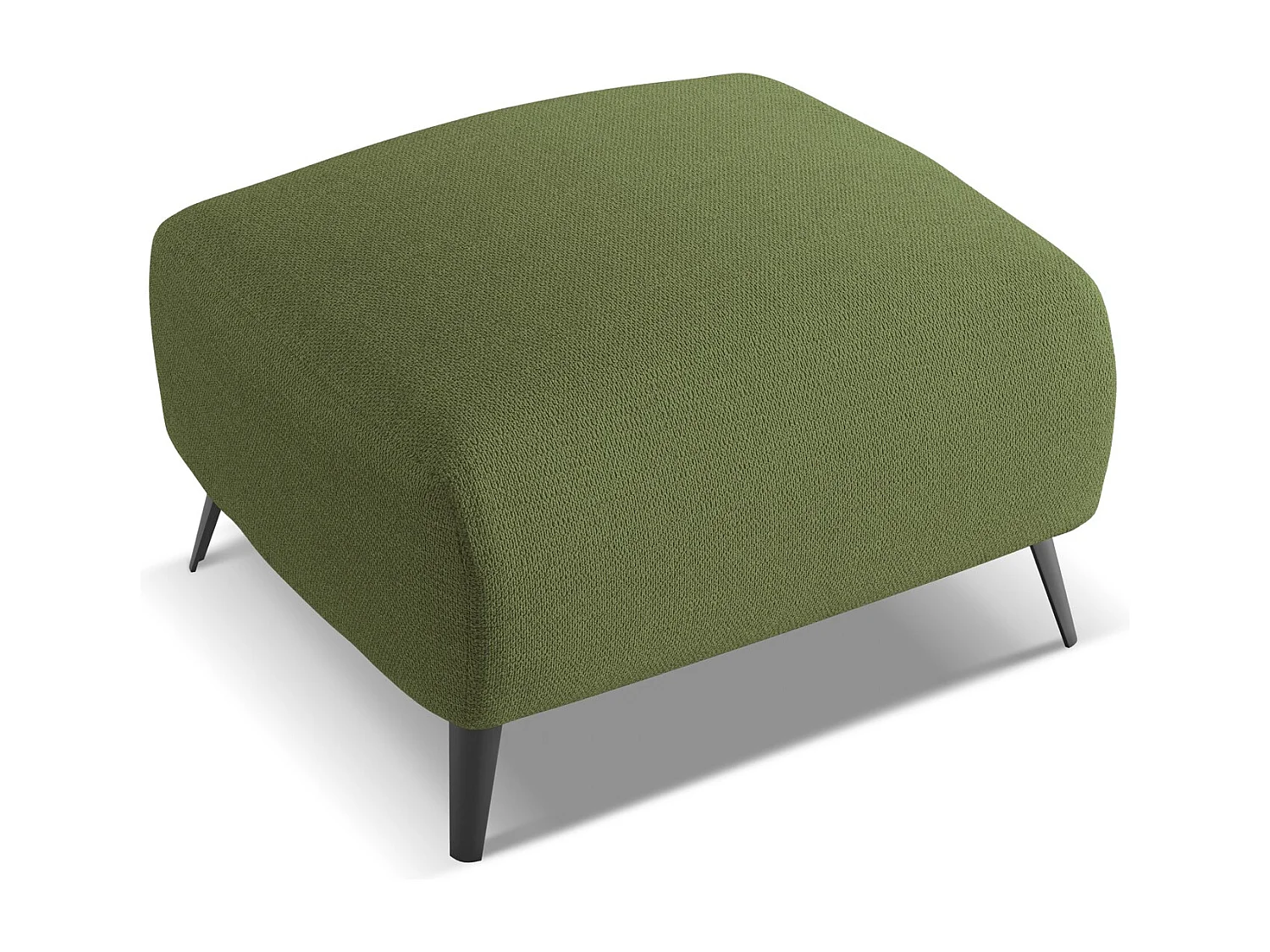 Pouf en tissu chenille - bouteille verte - MALIE