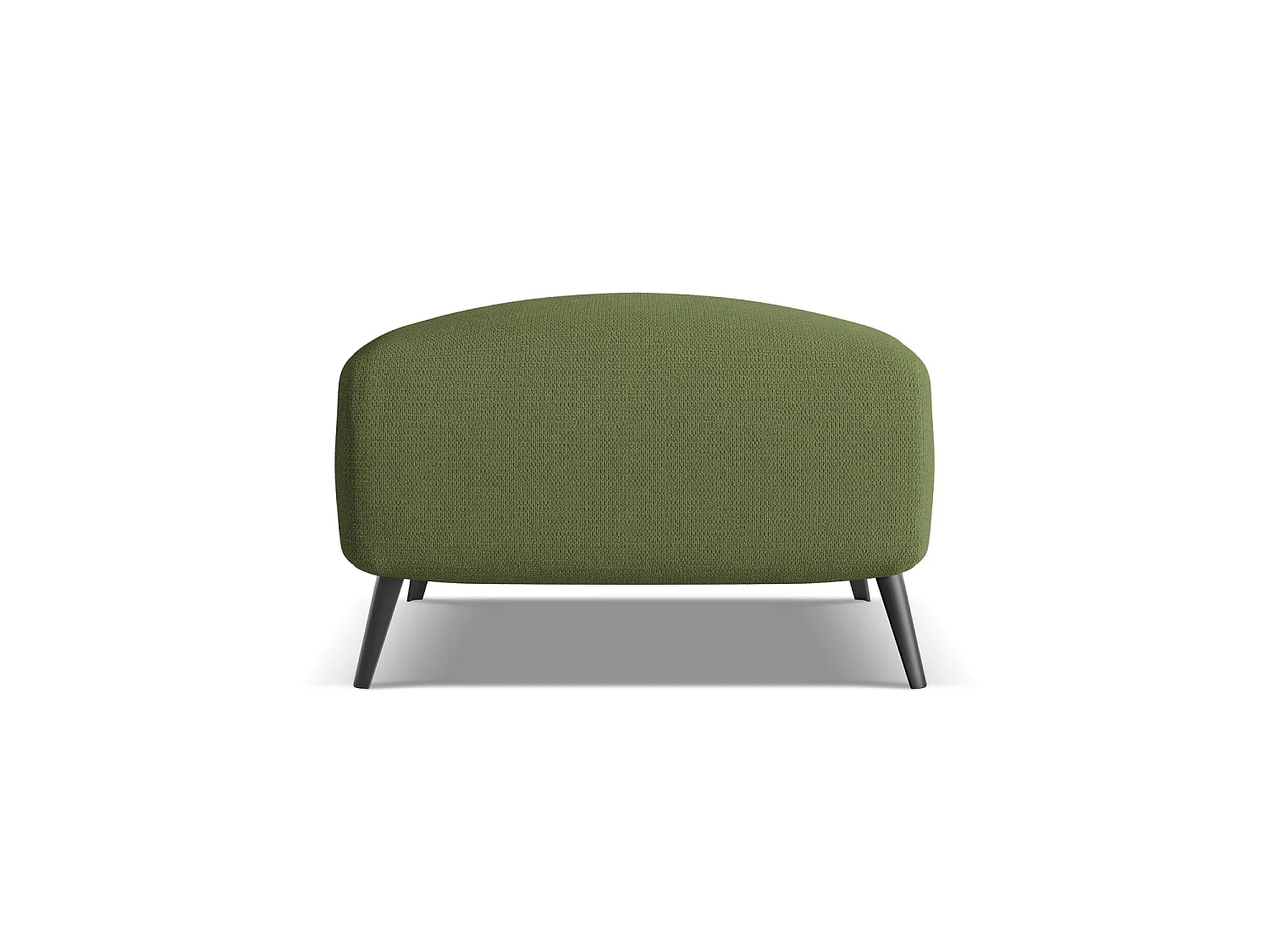 Pouf en tissu chenille - bouteille verte - GENOVA