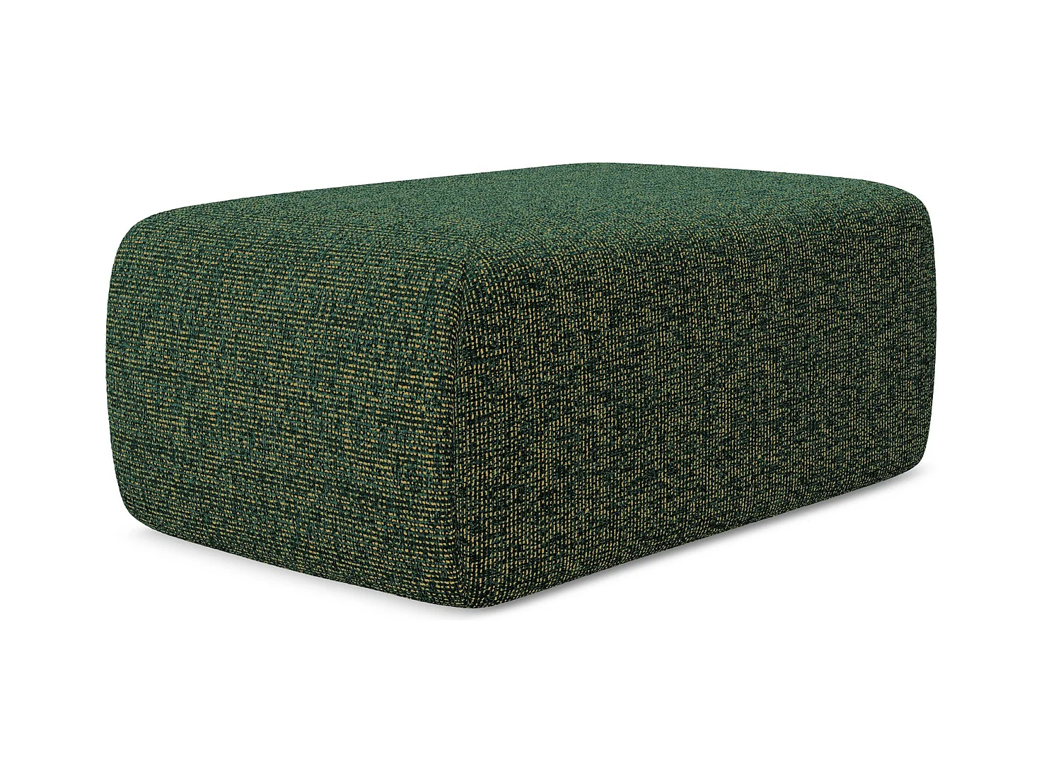 Puff em tecido texturizado verde - KAPUA