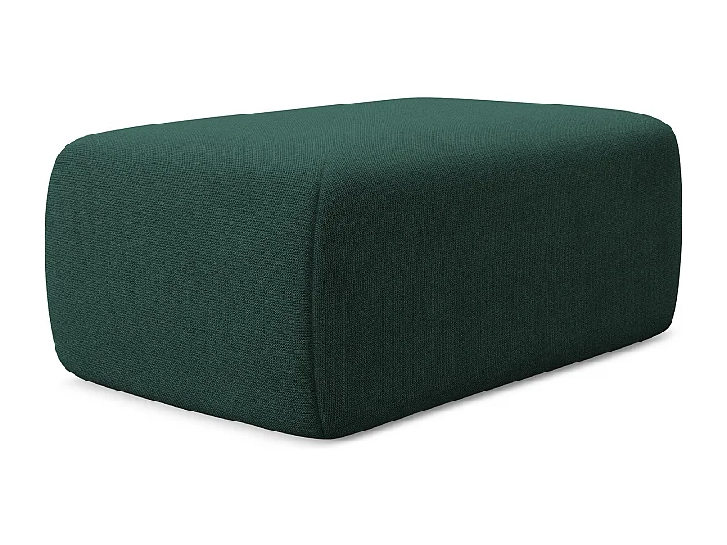 Pouf - Hocker - Strukturstoff - Flaschengrün - KAPUA