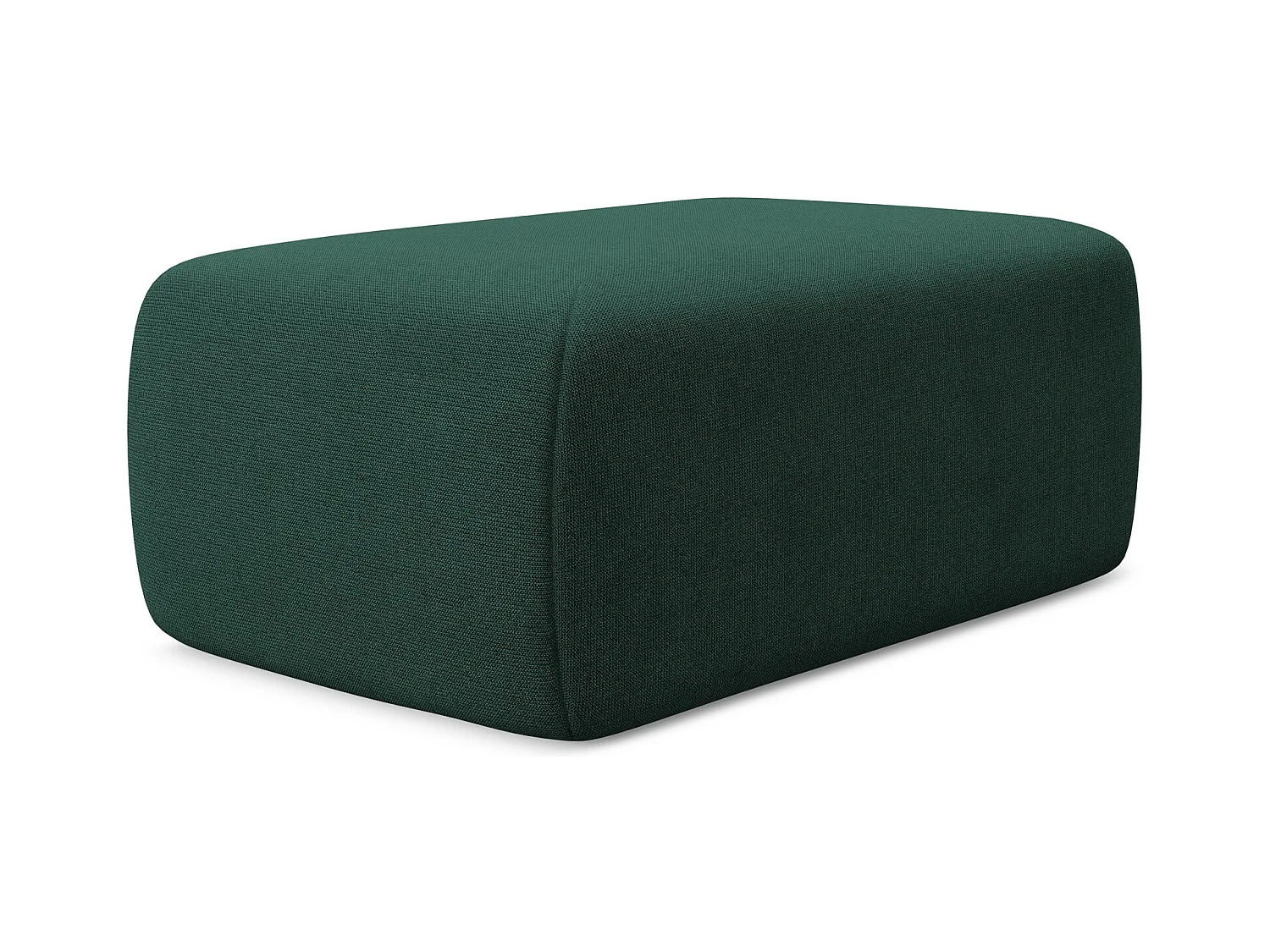 Pouf en tissu texturé - bouteille verte - KAPUA