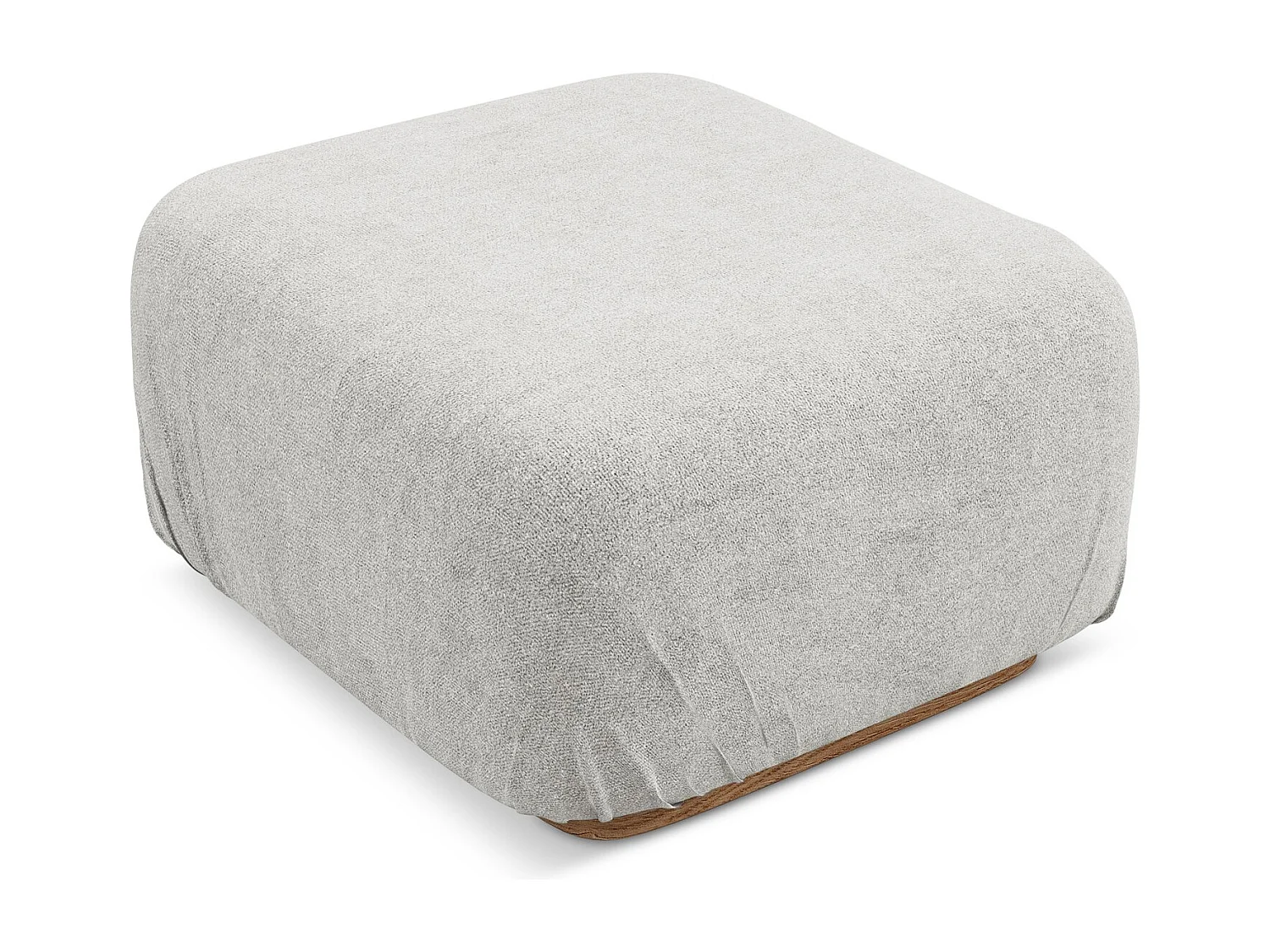 Poef van zilver bouclé - AILANI