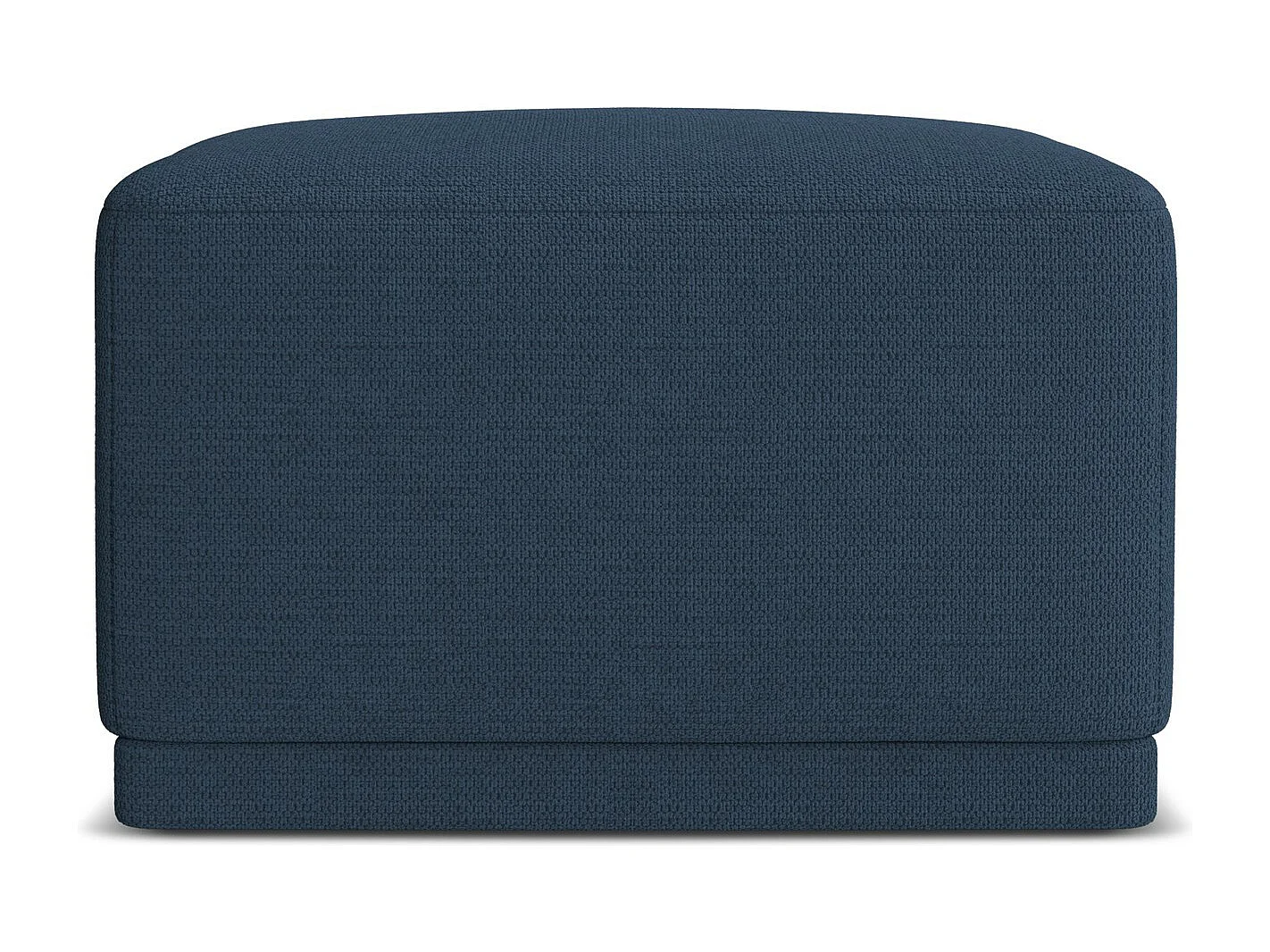 Poef van koningsblauw chenille stof - KAILA