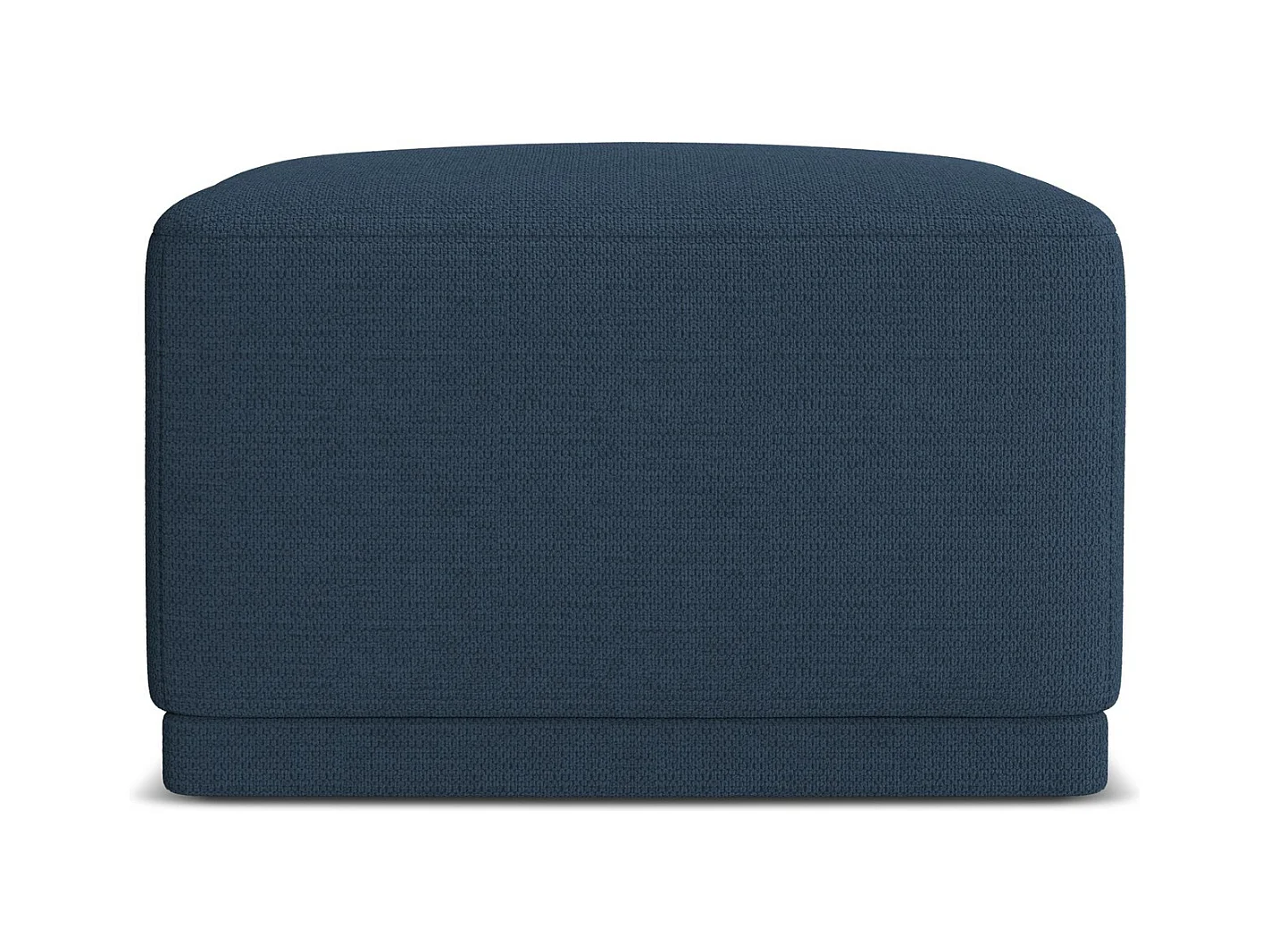 Pouf en tissu chenille - bleu royal - KAILA