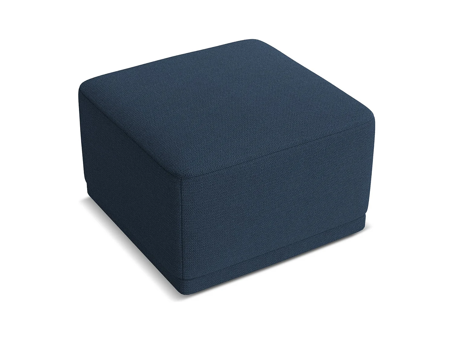 Pouf en tissu chenille - bleu royal - KAILA