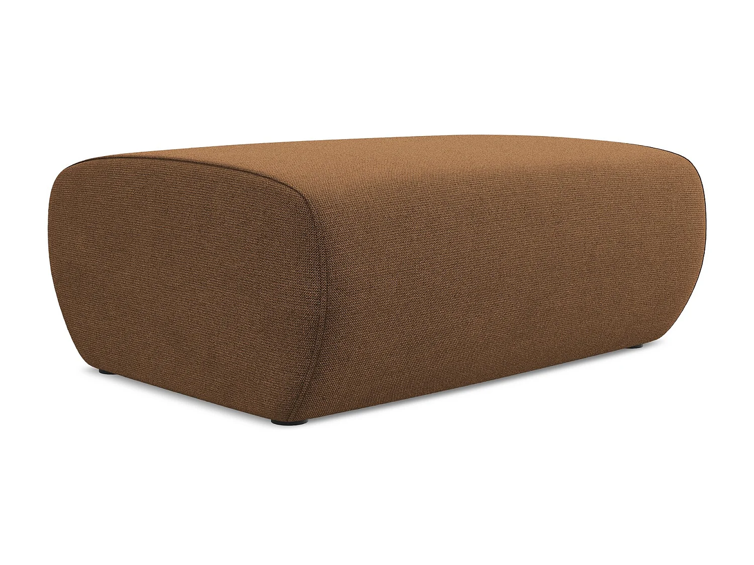 Pouf - Hocker - Strukturstoff - Terrakotta - NANEA