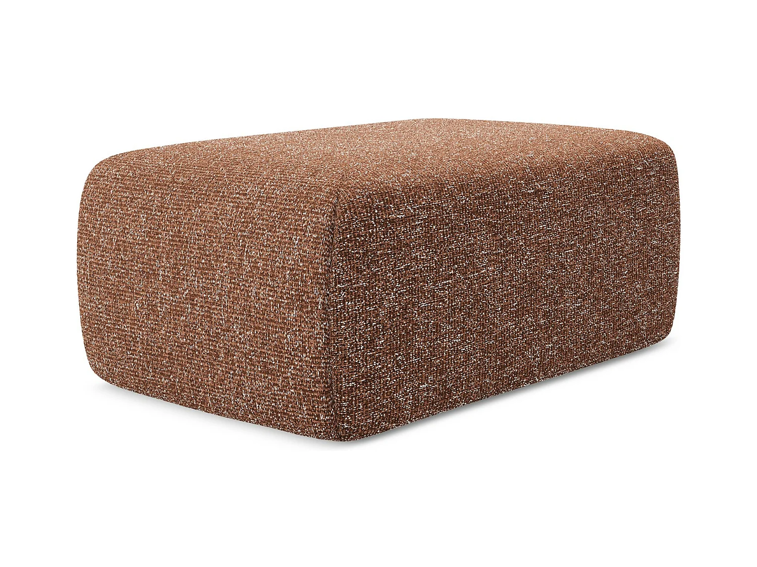 Pouf - Hocker - Strukturstoff - Terrakotta - KAPUA