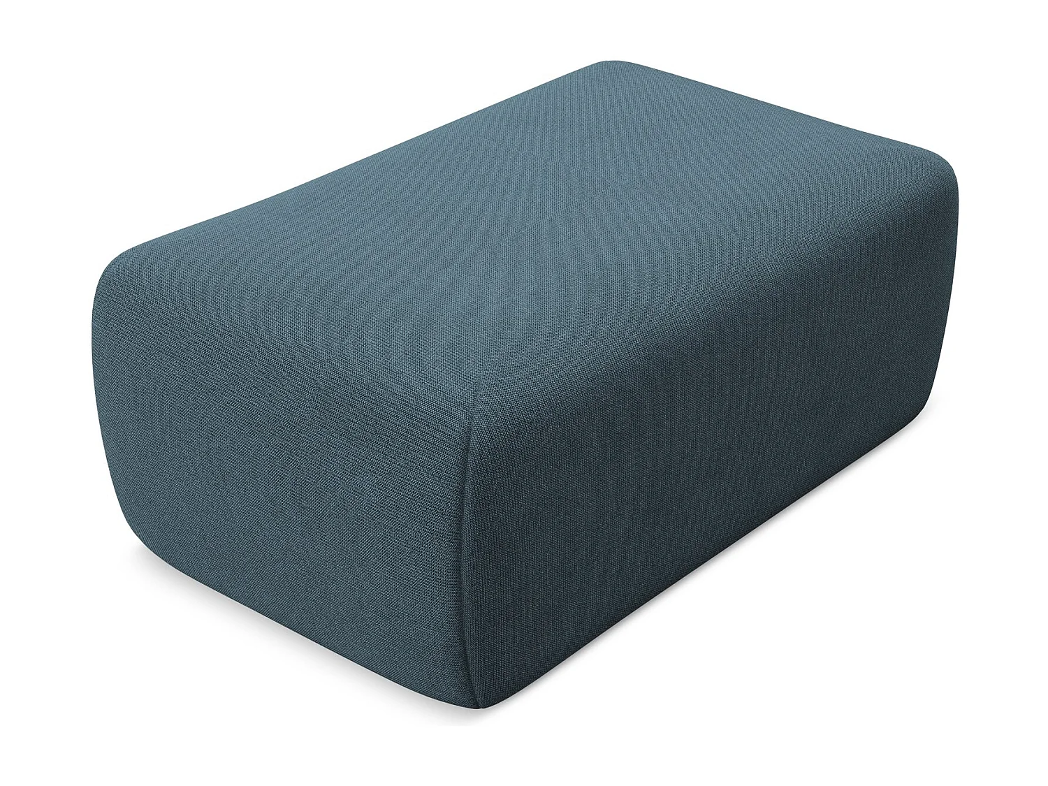 Pouf en tissu texturé - jeans bleu - KAPUA
