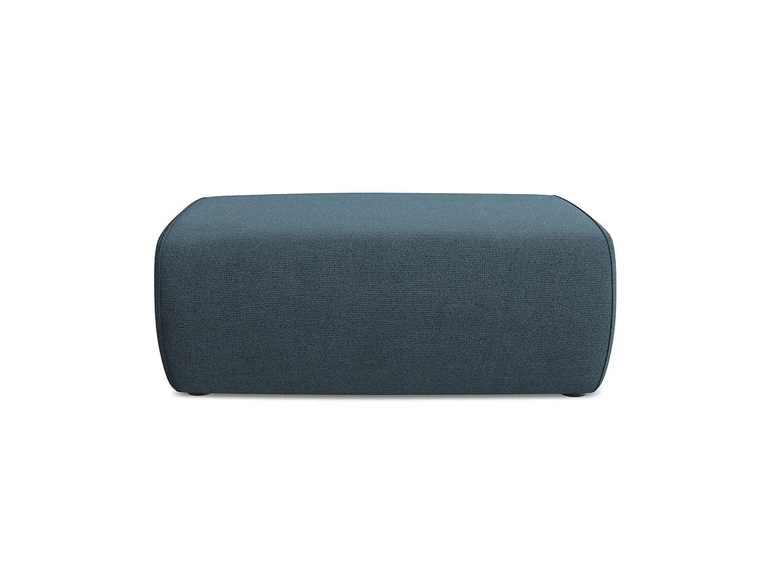 Pouf en tissu texturé - jeans - PERUGIA