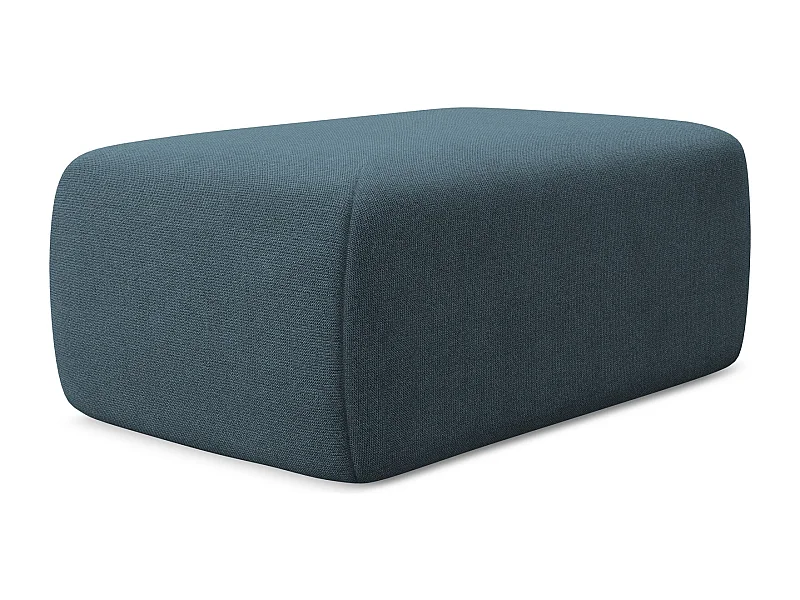 Pouf en tissu texturé - jeans bleu - KAPUA