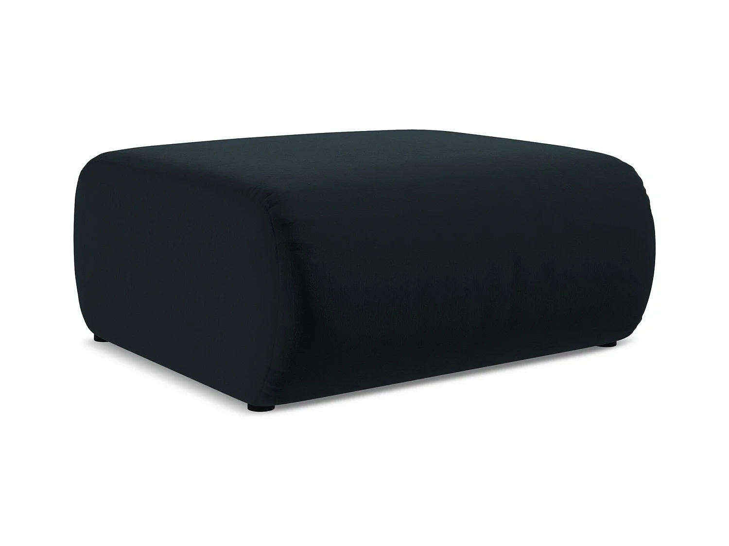 Pouf en velours - bleu royal - EKAHI