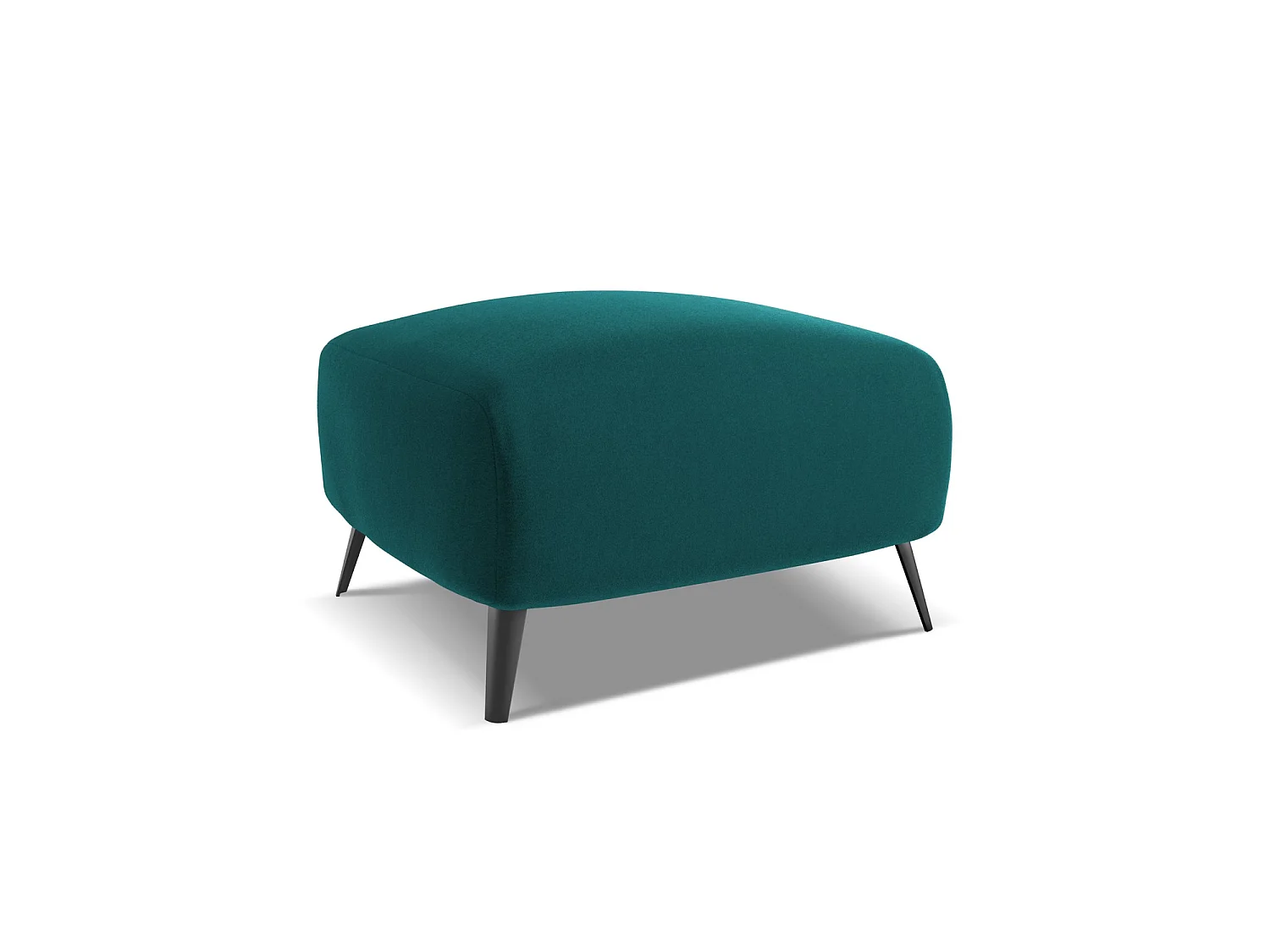 Pouf en velours - marin - GENOVA