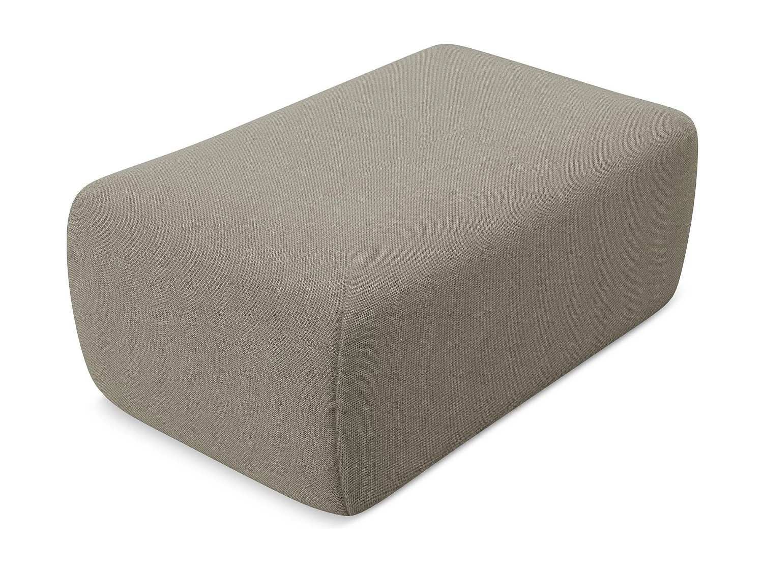 Pouf en tissu texturé - beige foncé - KAPUA