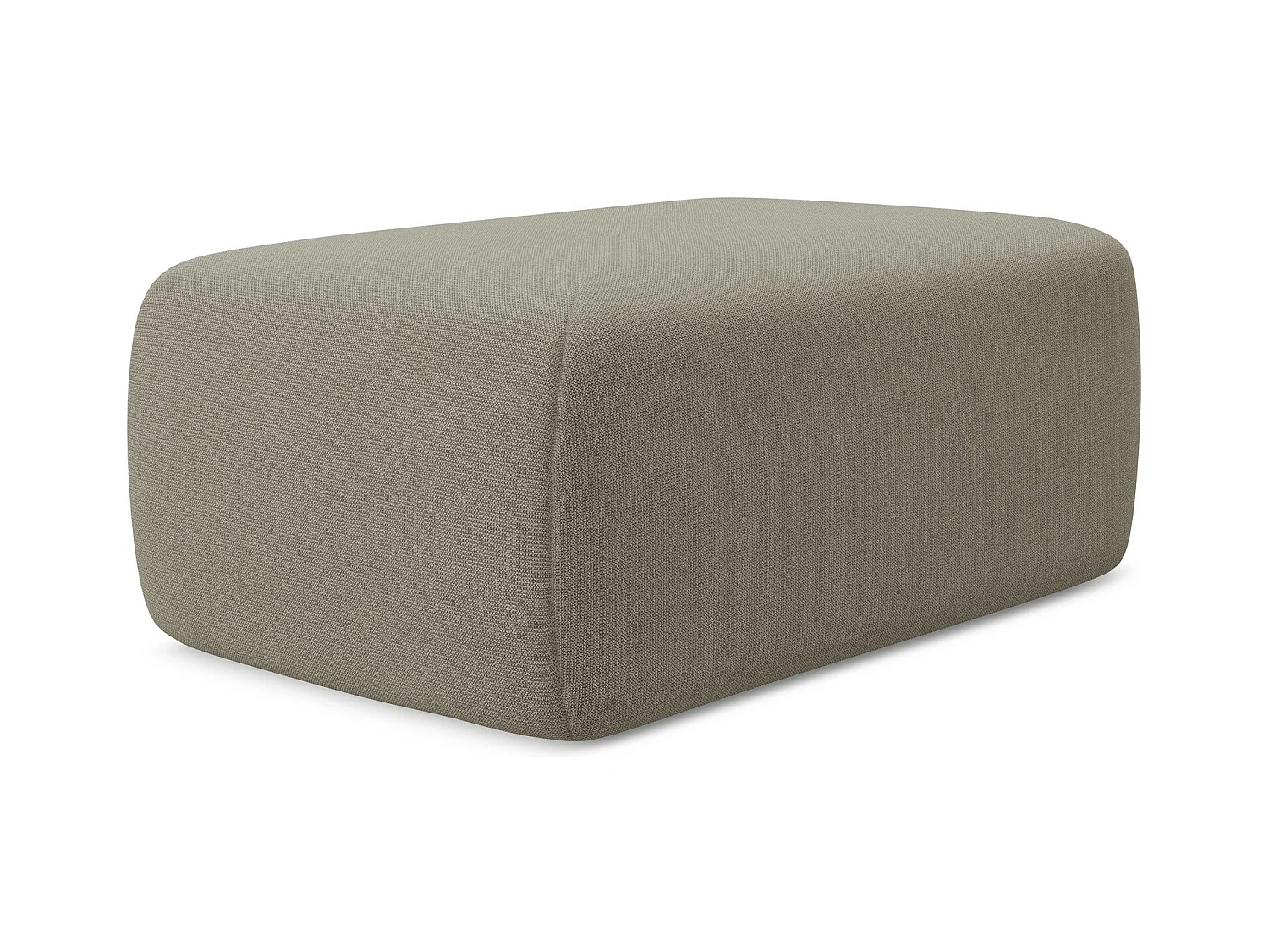 Pouf en tissu texturé - beige foncé - KAPUA