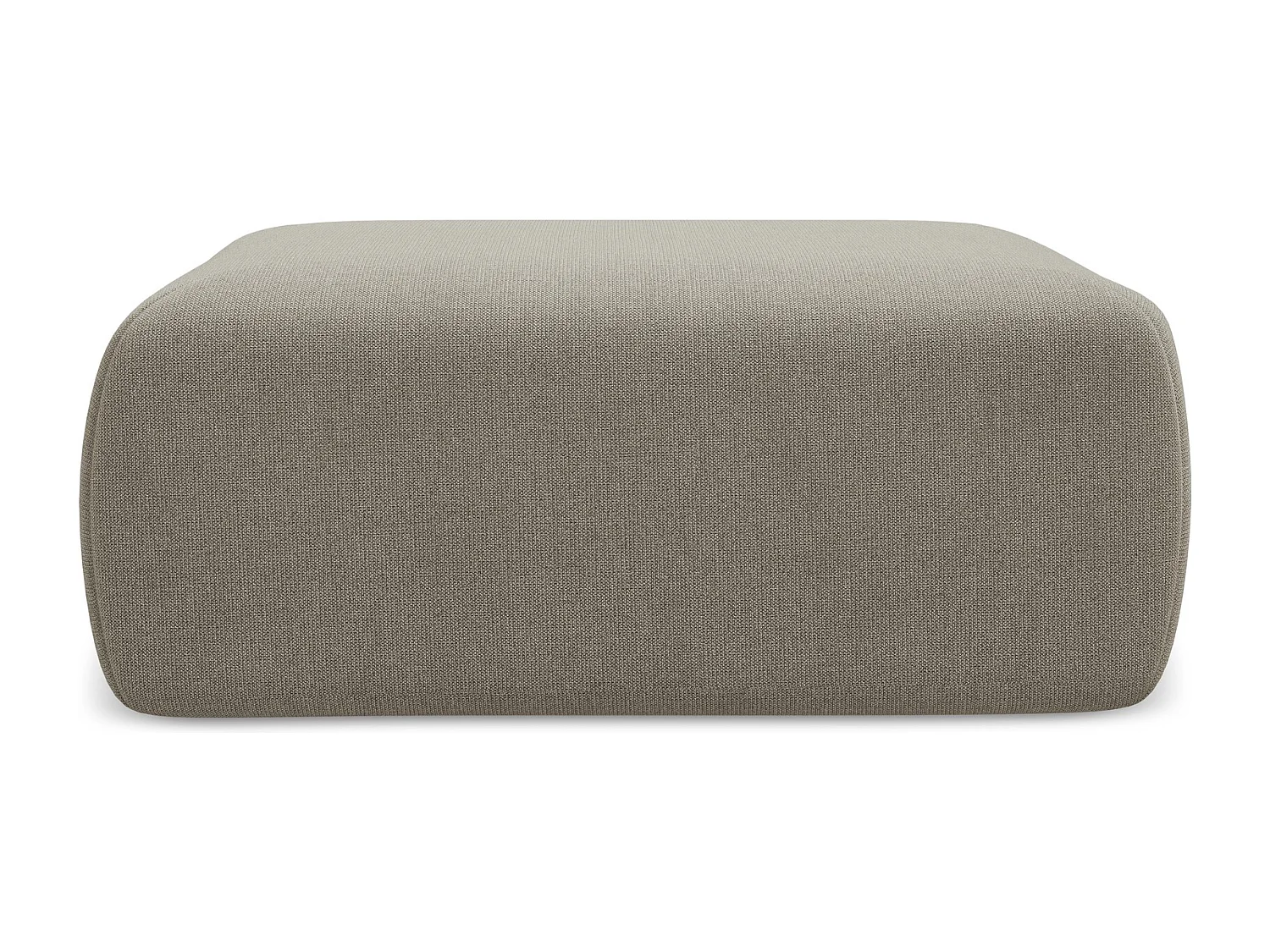 Pouf en tissu texturé - beige foncé - KAPUA