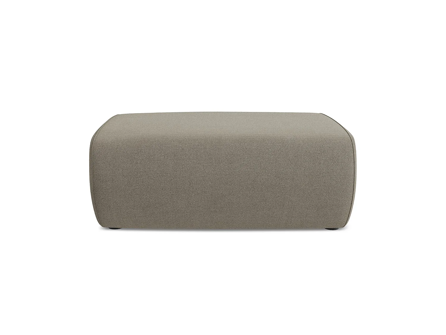 Pouf en tissu texturé - beige foncé - PERUGIA