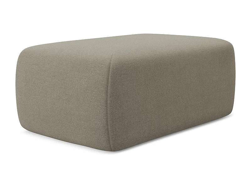 Pouf en tissu texturé - beige foncé - KAPUA
