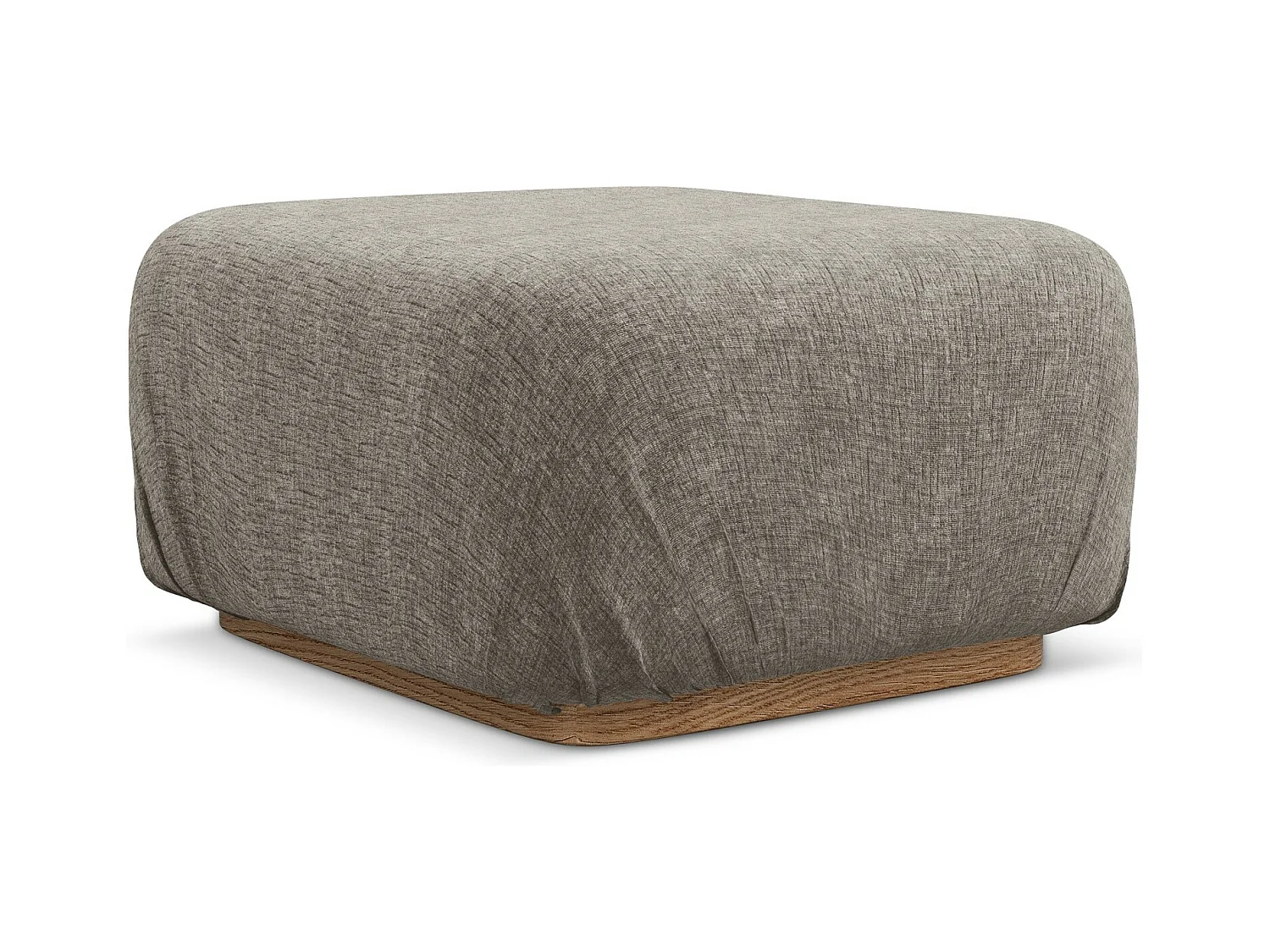 Pouf - Hocker - Chenille - Taupe - AILANI