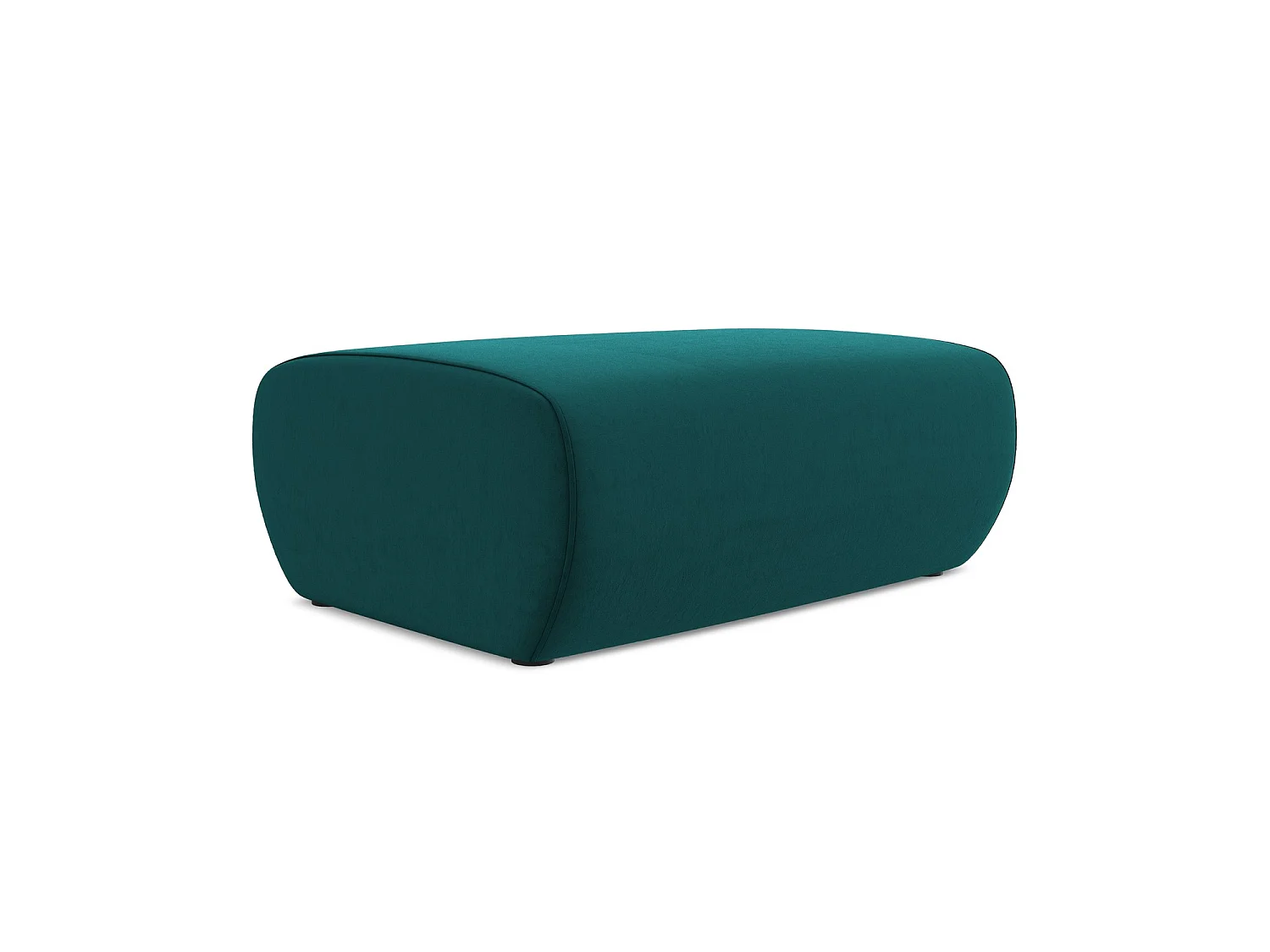 Pouf en velours - marin - PALERMO