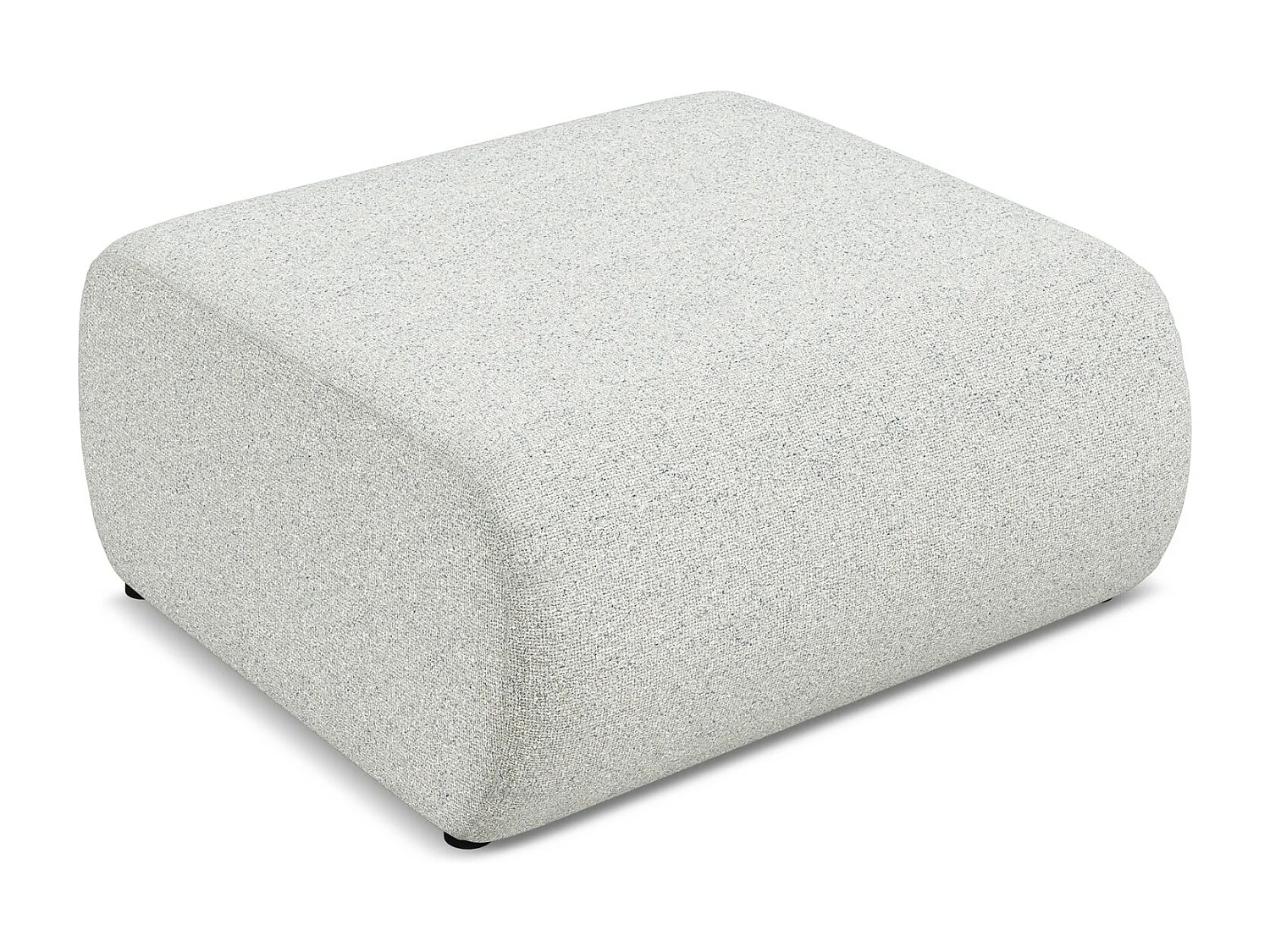 Pufa - z tkaniny strukturalnej - beżowy - EKAHI