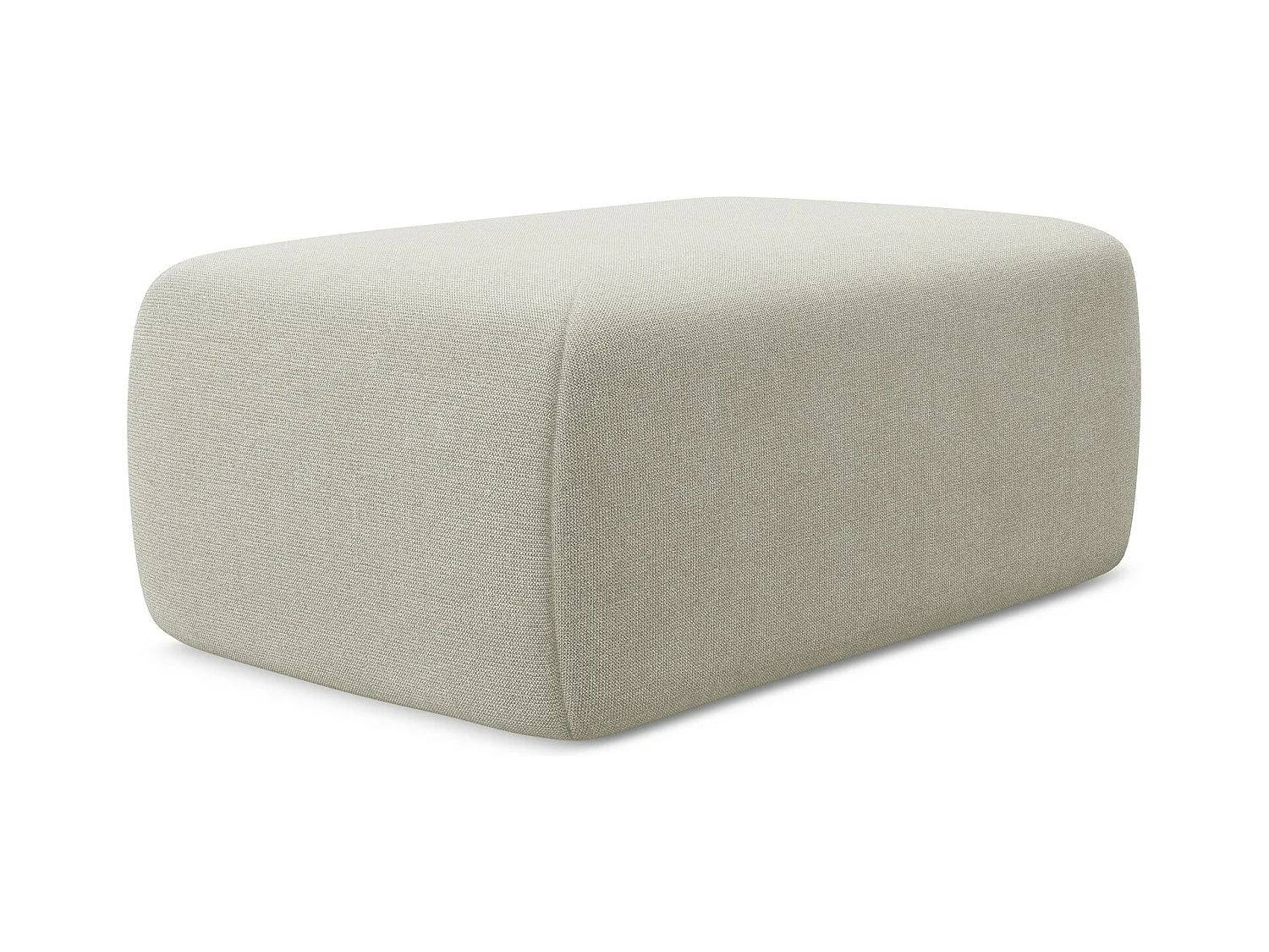Pouf - Hocker - Strukturstoff - Hell beige - NANEA