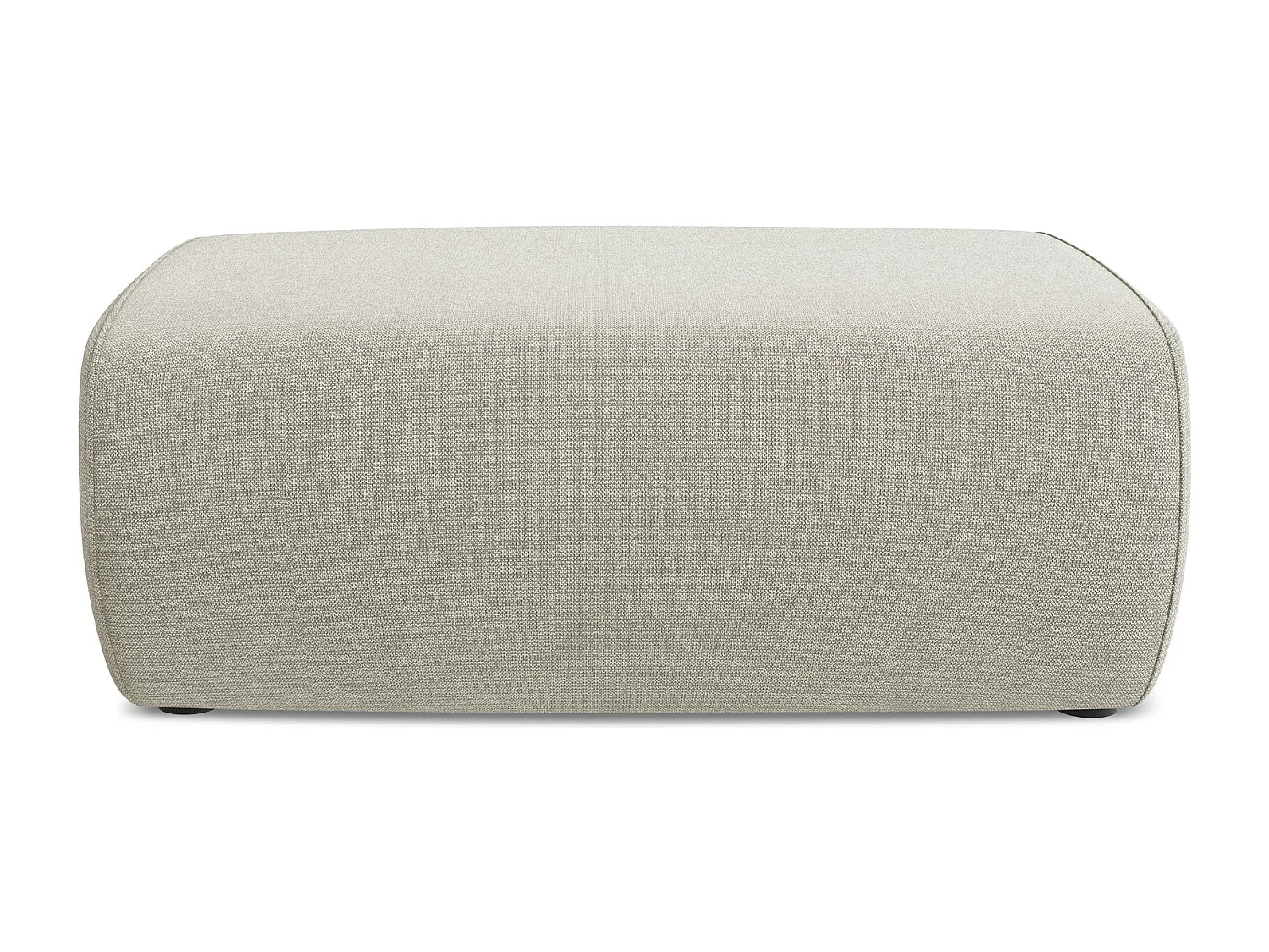 Pouf - Hocker - Strukturstoff - Hell beige - NANEA
