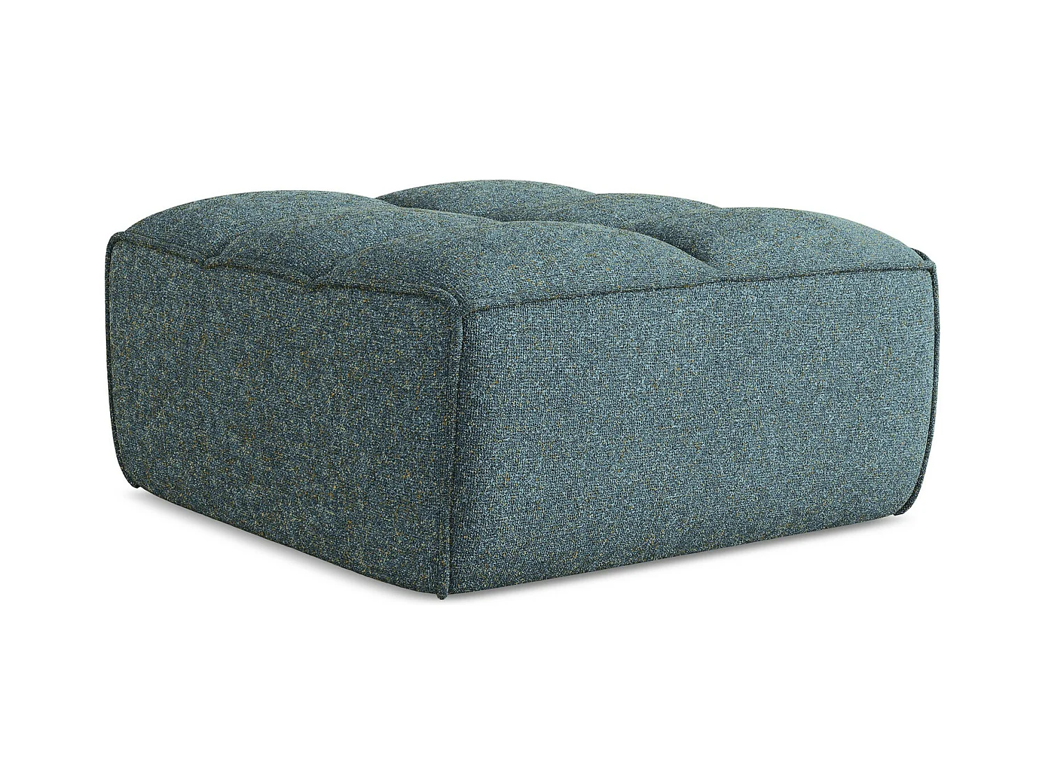 Pouf en tissu texturé - jeans - KALAI