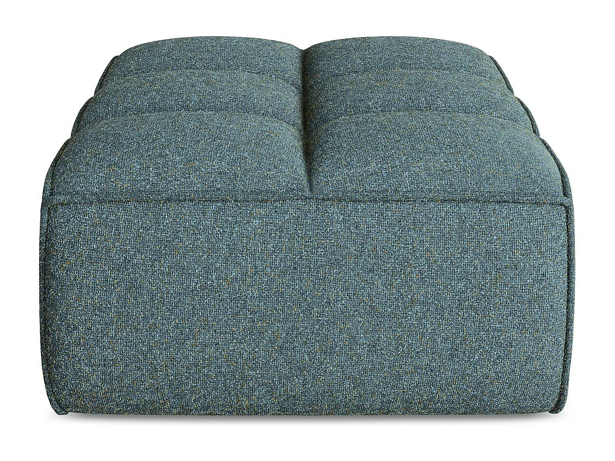 Pouf en tissu texturé - jeans - KALAI