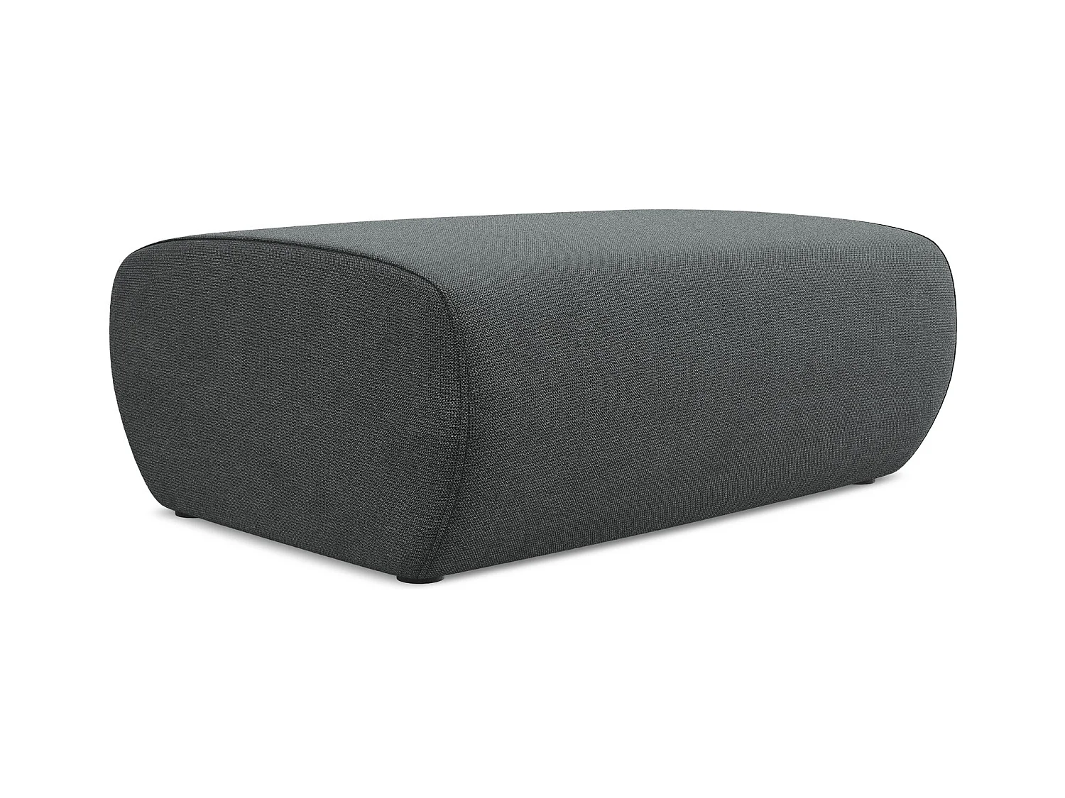 Pouf - Hocker - Strukturstoff - Grau - NANEA