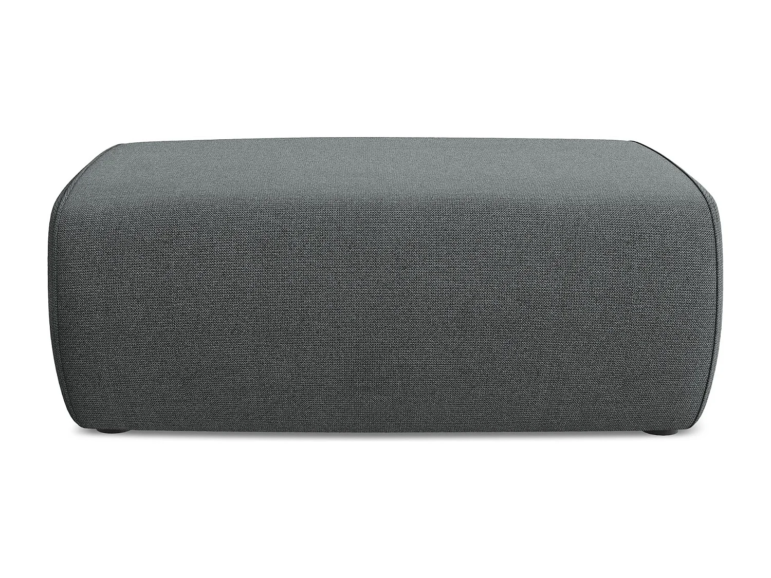 Pouf - Hocker - Strukturstoff - Grau - NANEA