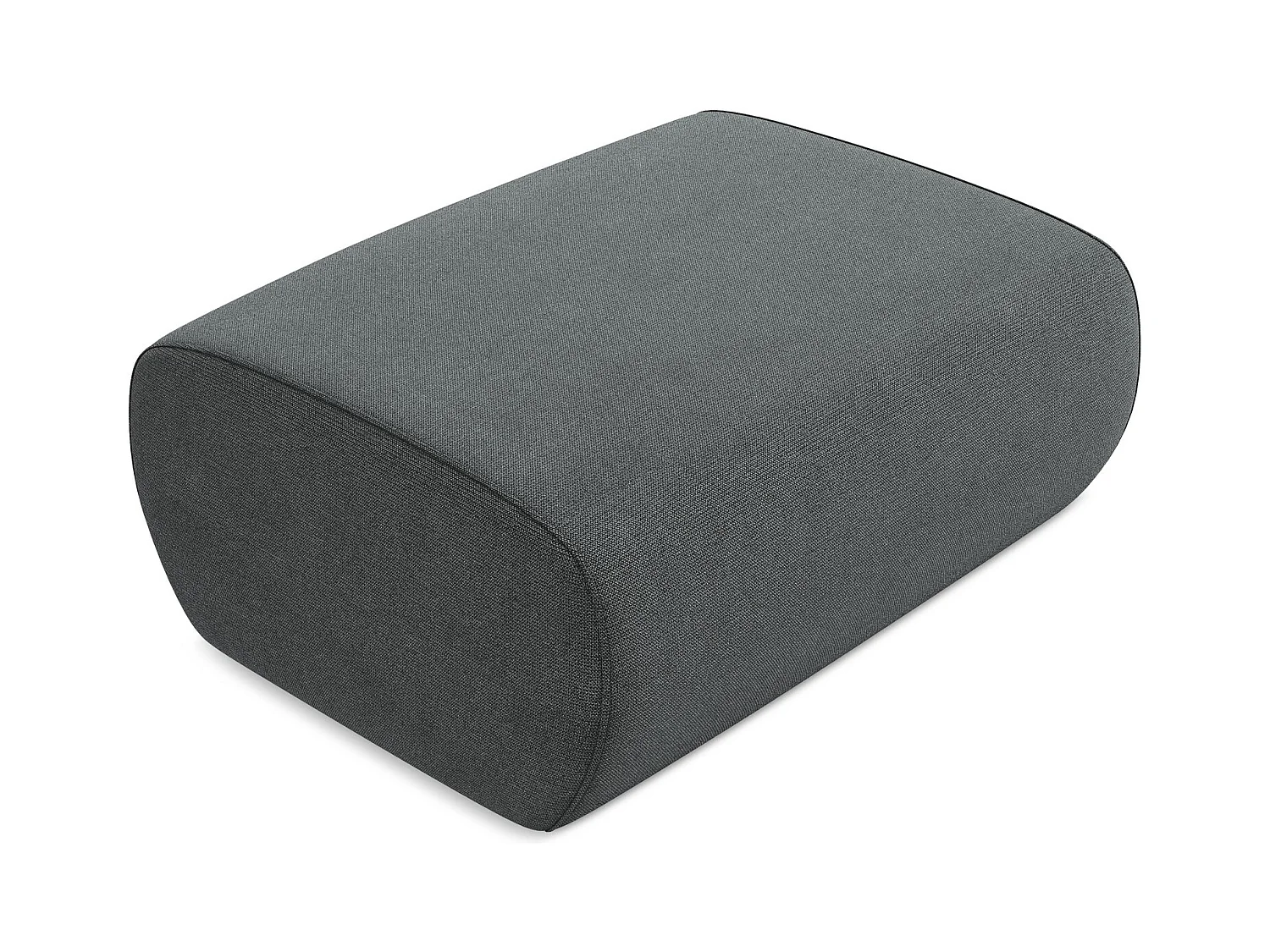 Pouf - Hocker - Strukturstoff - Grau - NANEA