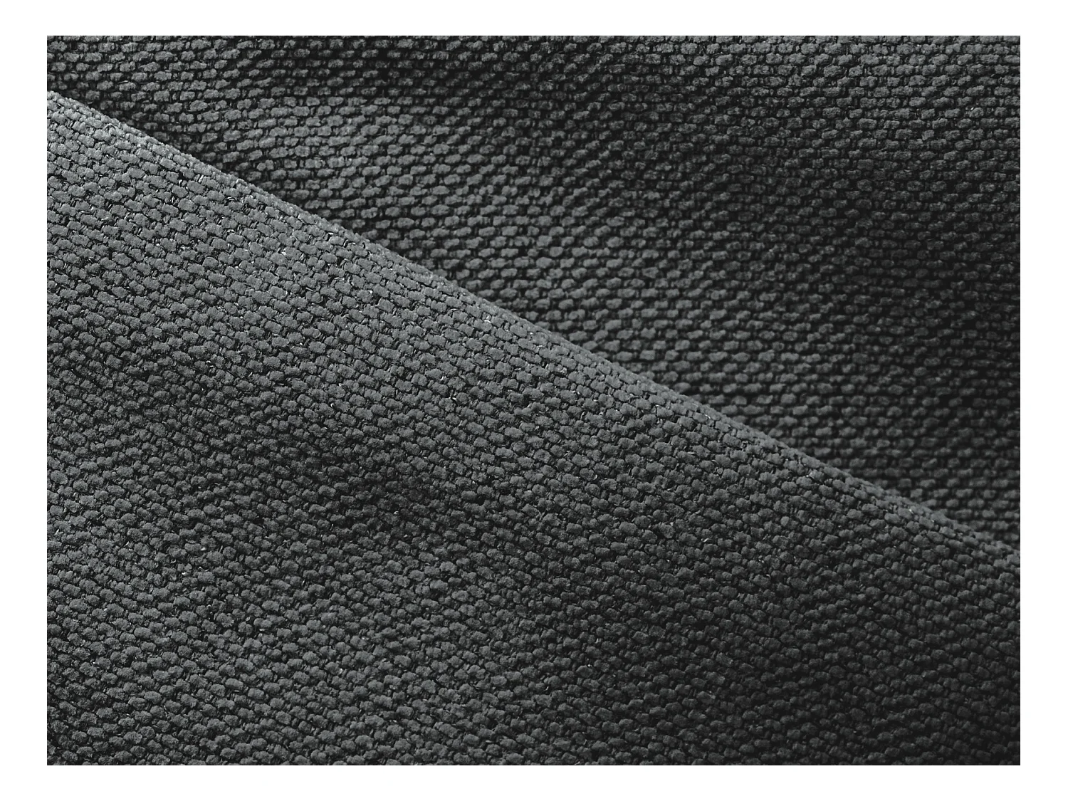 Pouf - Hocker - Strukturstoff - Grau - NANEA