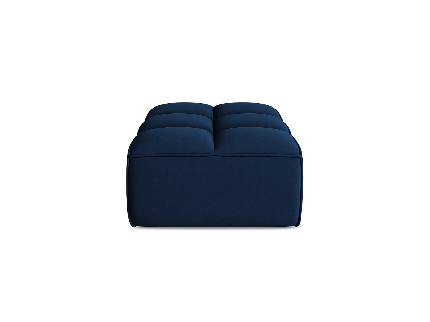 Pouf en velours - bleu royal - BELLUNO