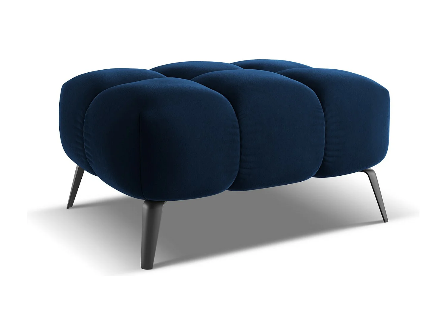 Pouf - Hocker - Samt - Königsblau - NALU