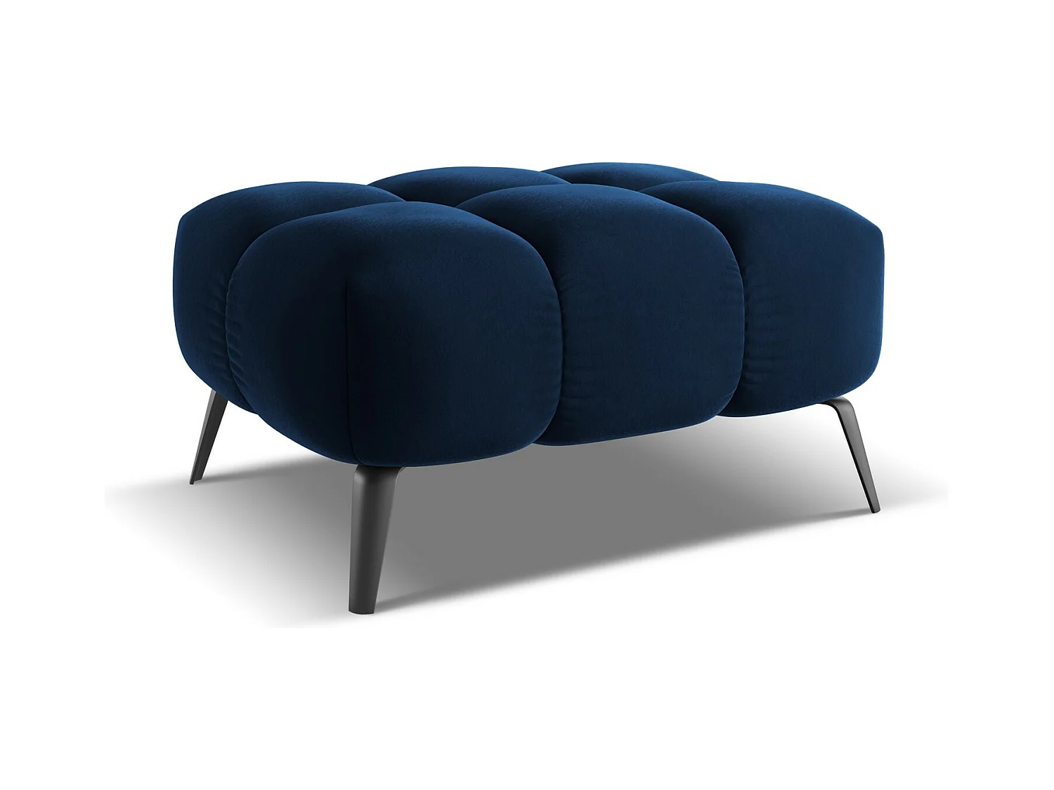 Pouf en velours - bleu royal - NALU