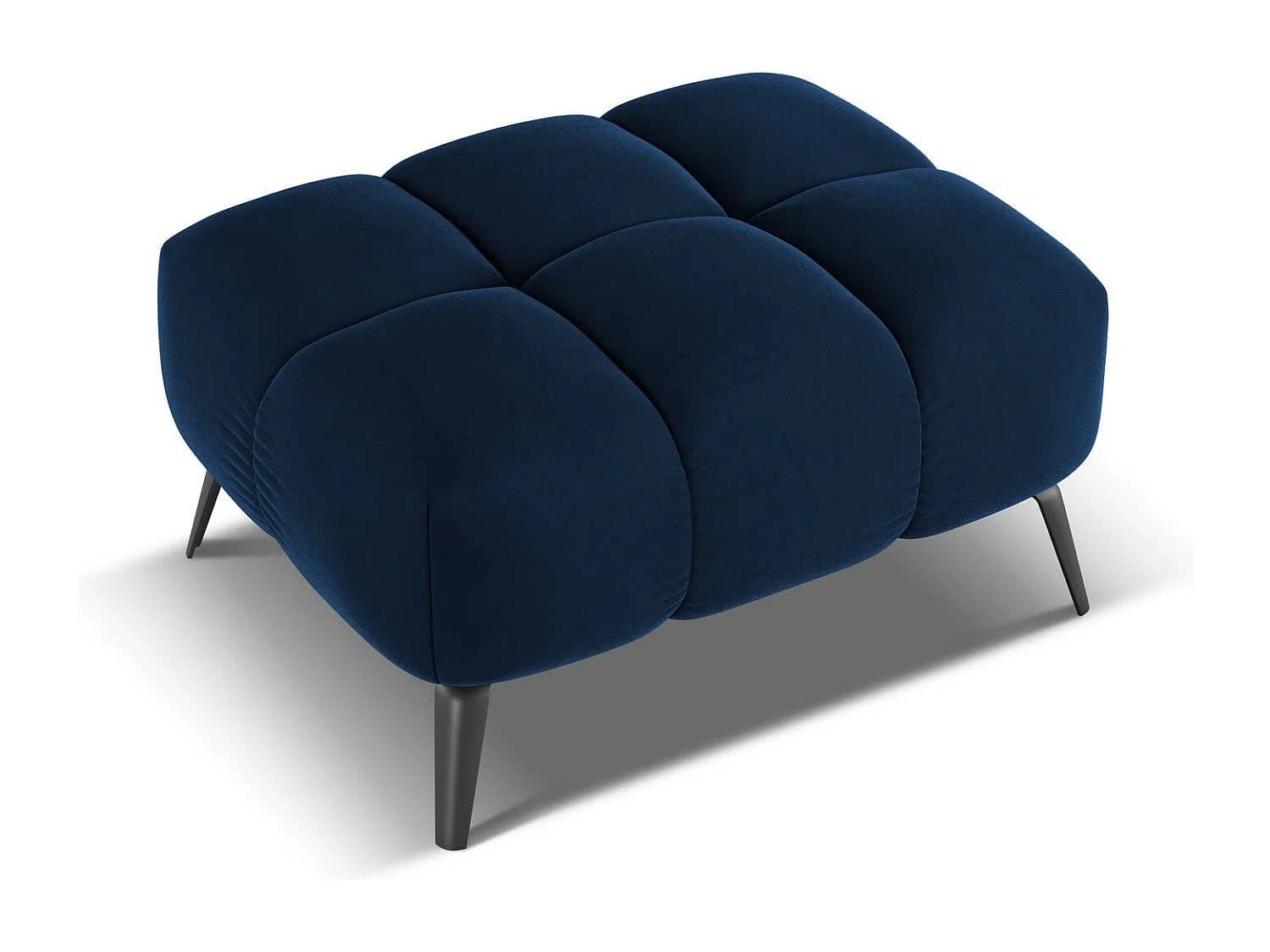 Pouf en velours - bleu royal - NALU