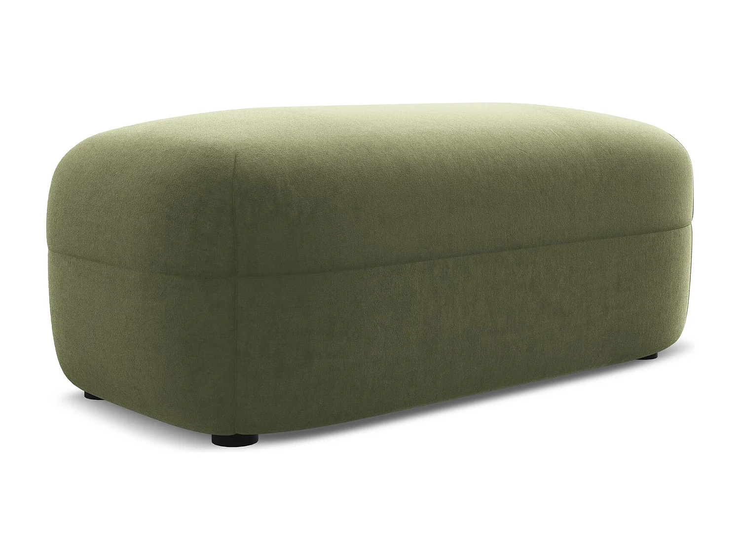 Pouf en velours - olive - MOANA