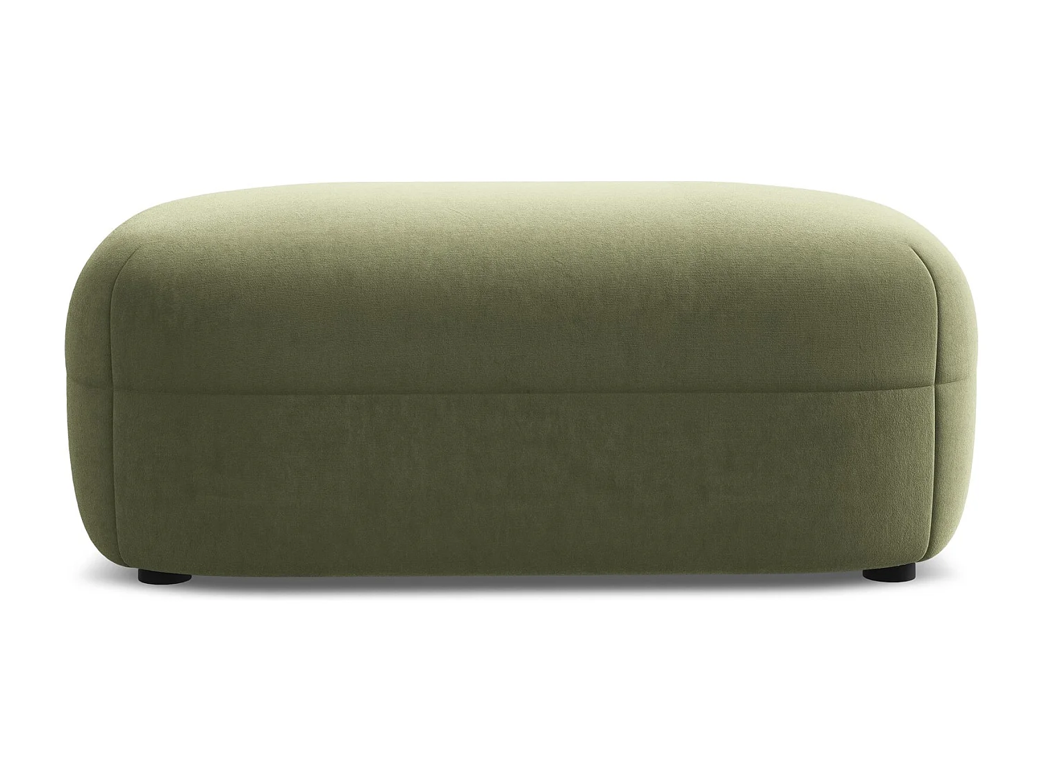 Pouf en velours - olive - MOANA