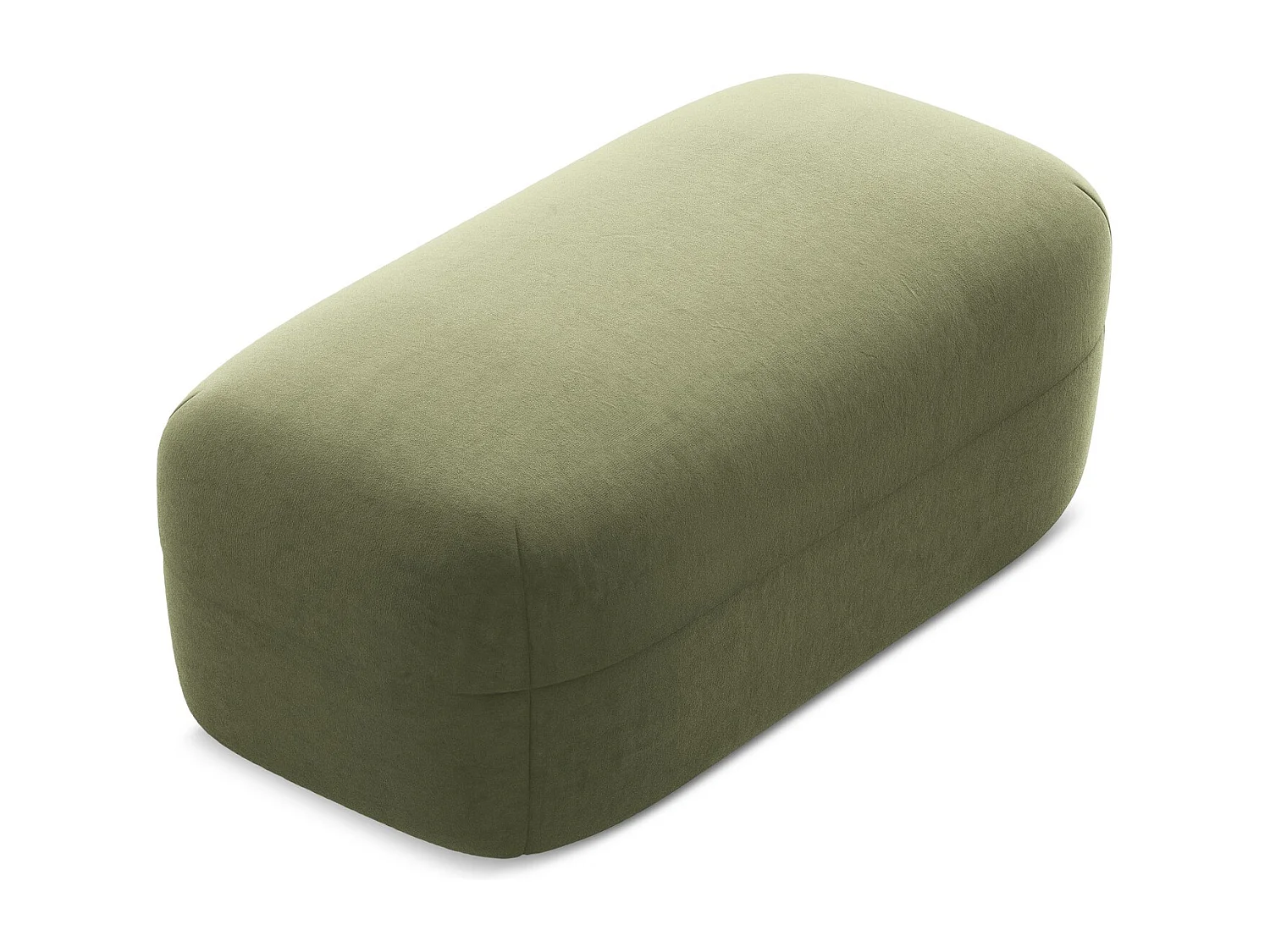 Pouf en velours - olive - MOANA