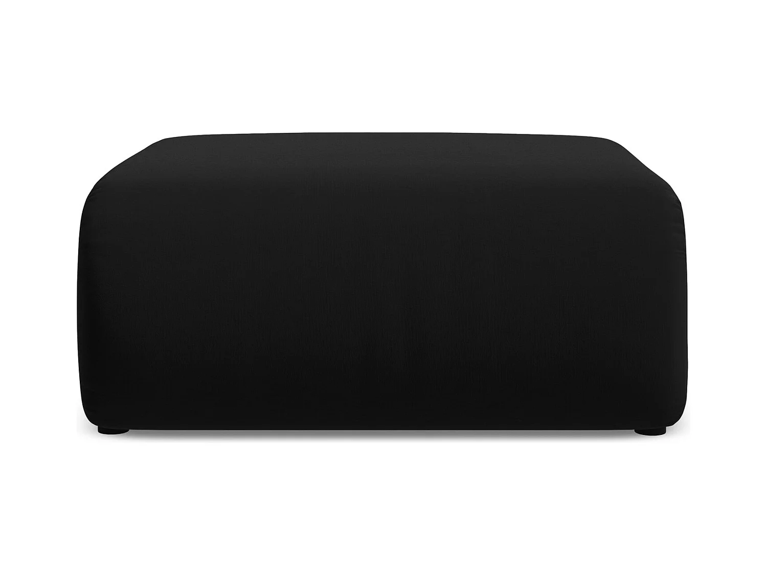 Pouf - Hocker - Samt - Schwarz - EKAHI