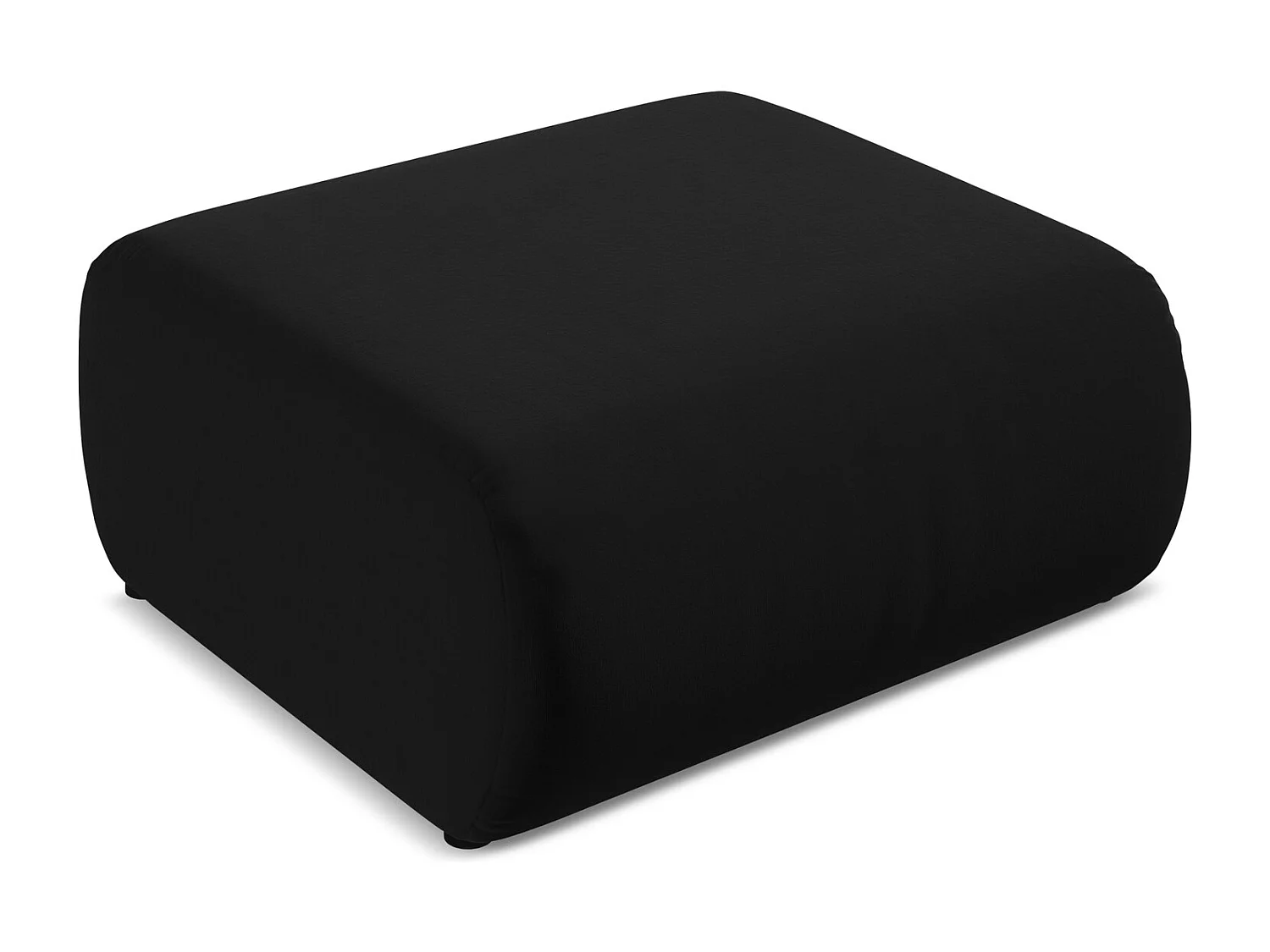 Pouf - Hocker - Samt - Schwarz - EKAHI