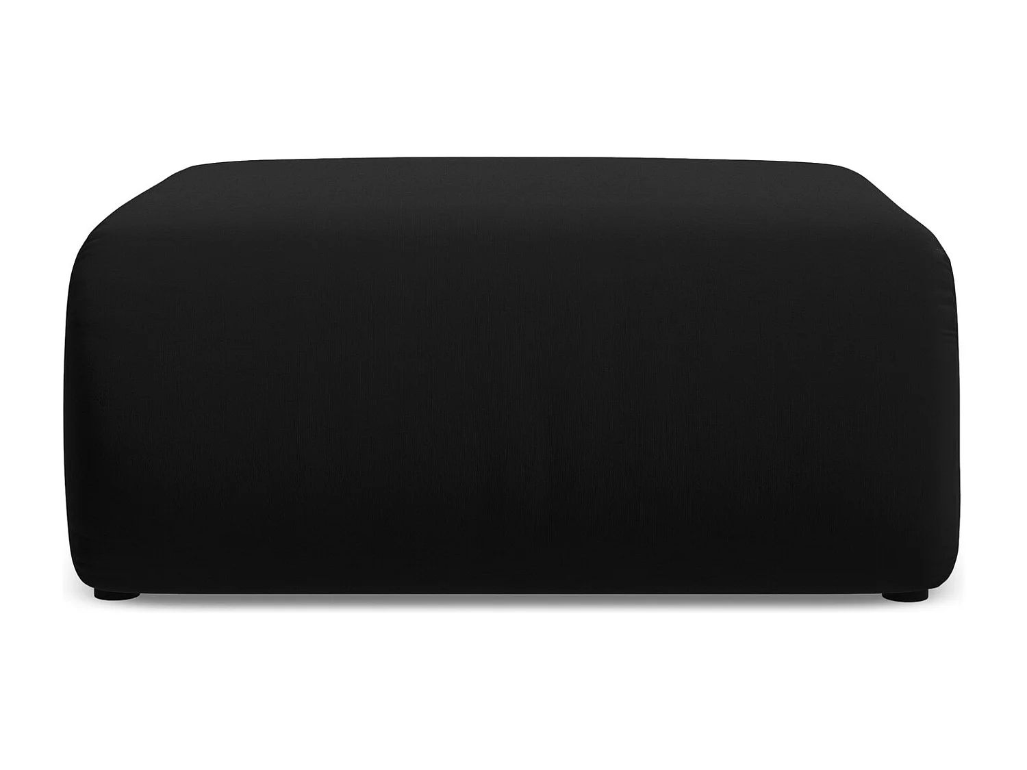 Poef van zwart velours - EKAHI