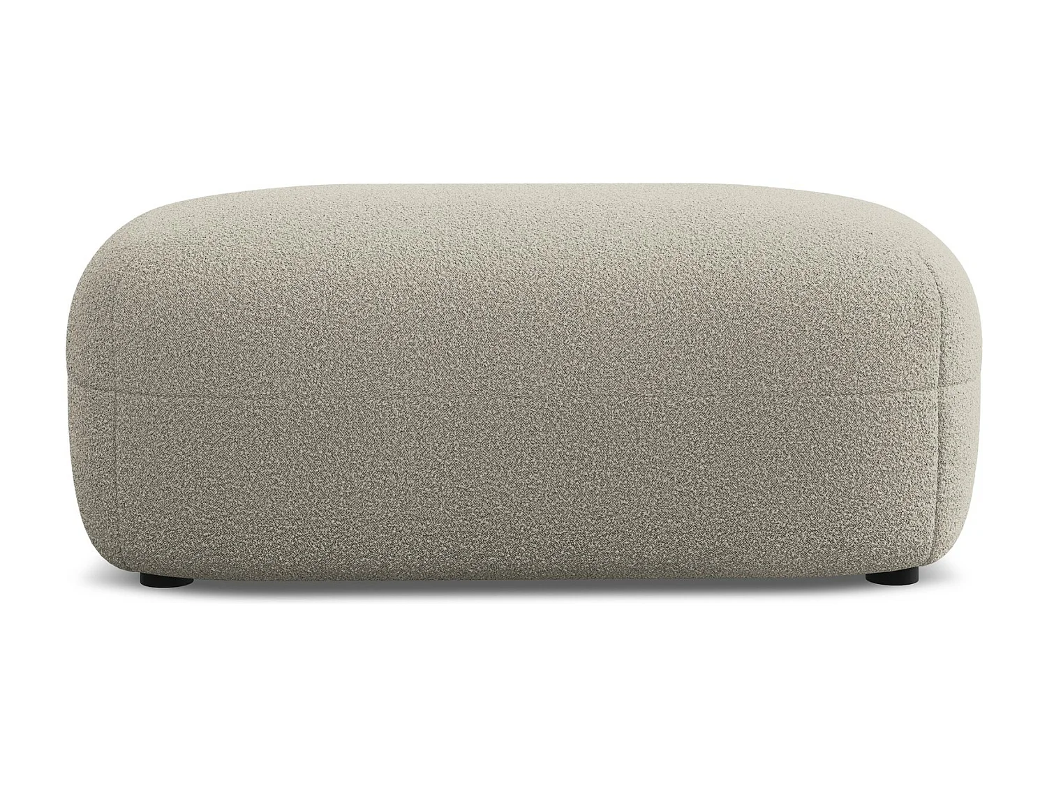 Pufa - z tkaniny bouclé - ciemny beż - MOANA