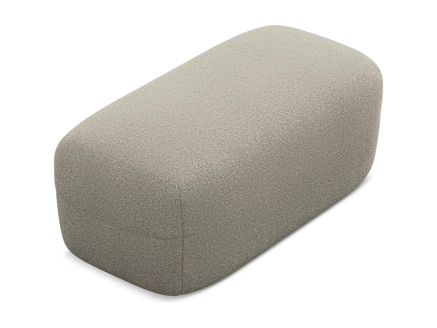 Pufa - z tkaniny bouclé - ciemny beż - MOANA