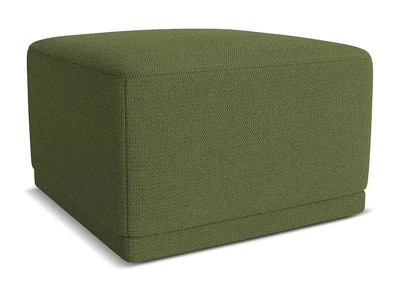 Pouf - Hocker - Chenille - Flaschengrün - KAILA